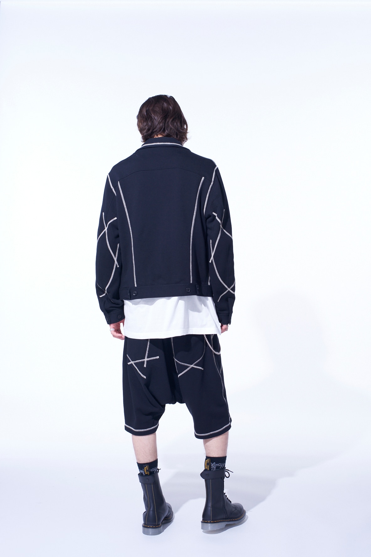 FRENCH TERRY RANDOM STITCH SAROUEL SHORTS