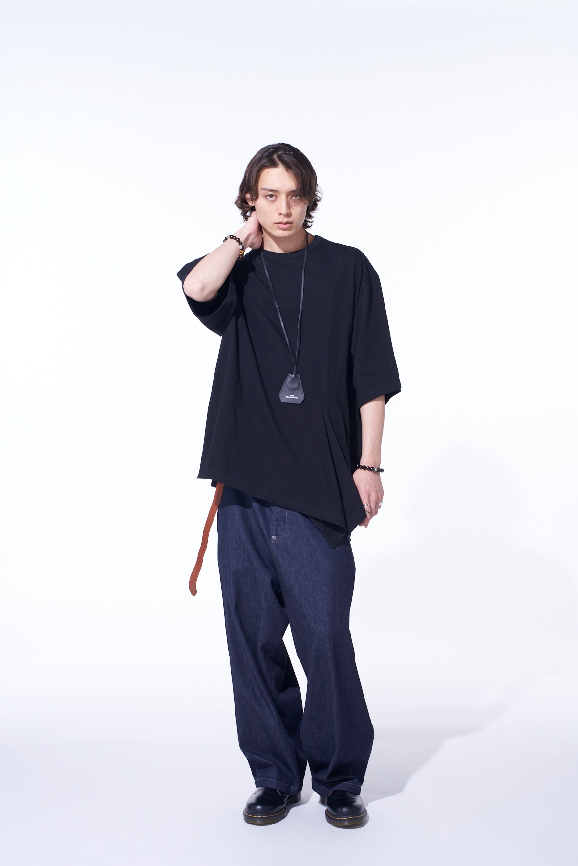7oz TWO-TONE DENIM 5POCKET WIDE PANTS