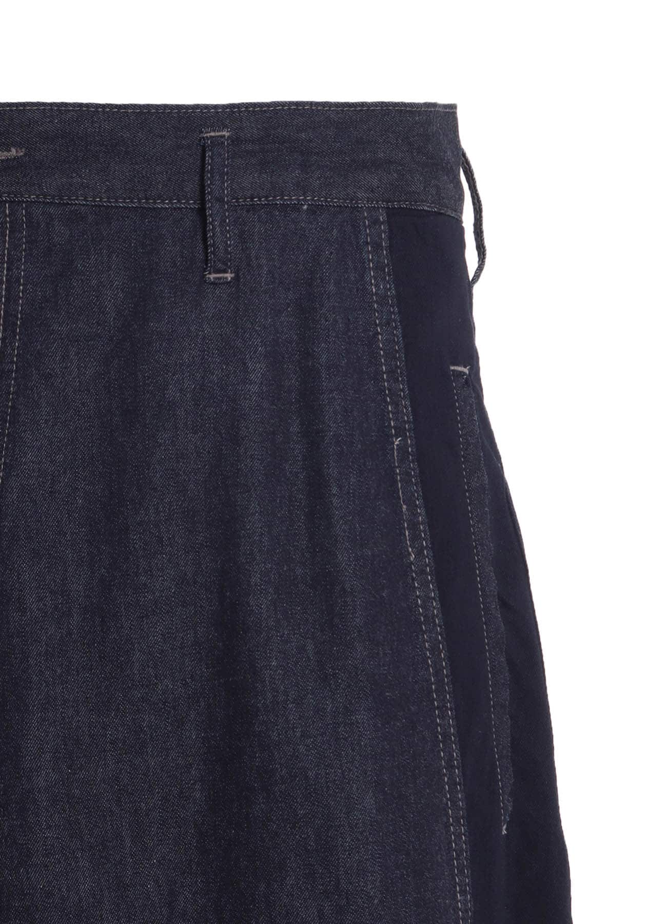 7oz TWO-TONE DENIM 5POCKET WIDE PANTS