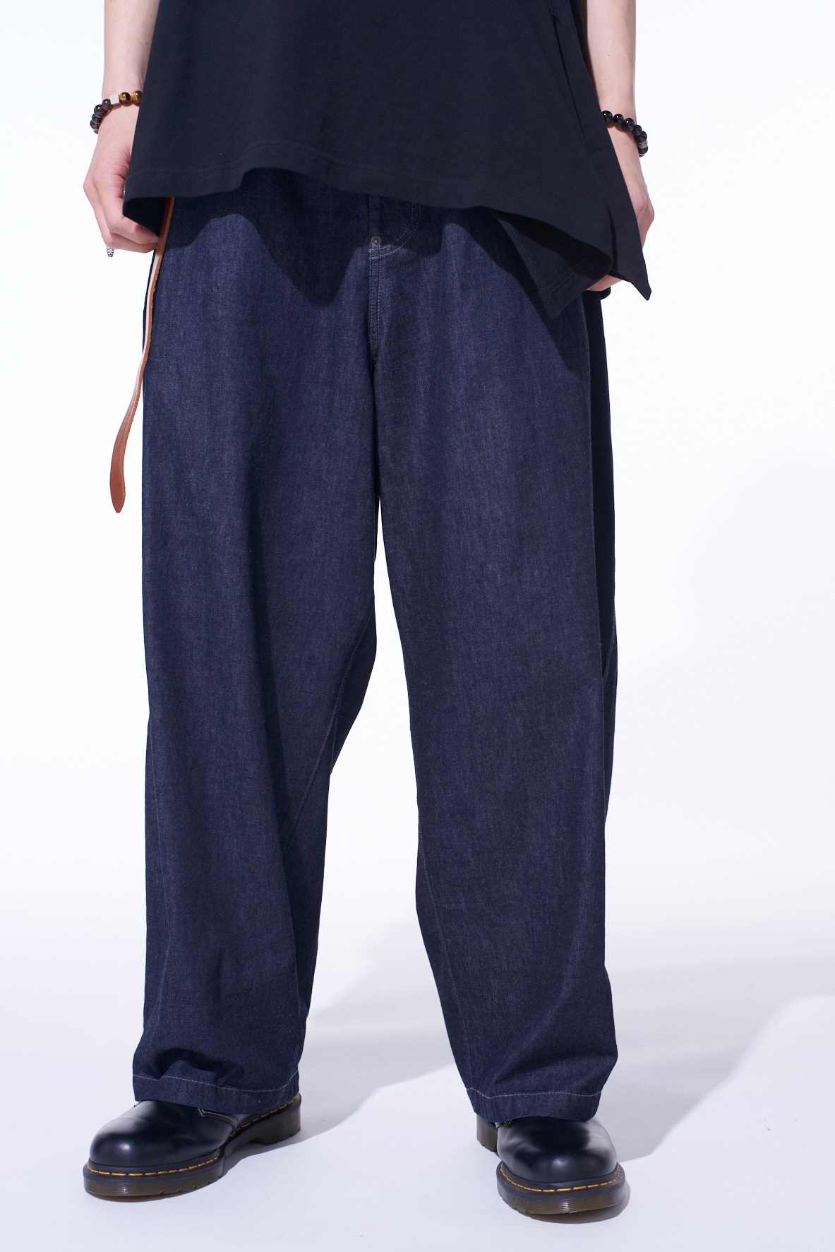 7oz TWO-TONE DENIM 5POCKET WIDE PANTS