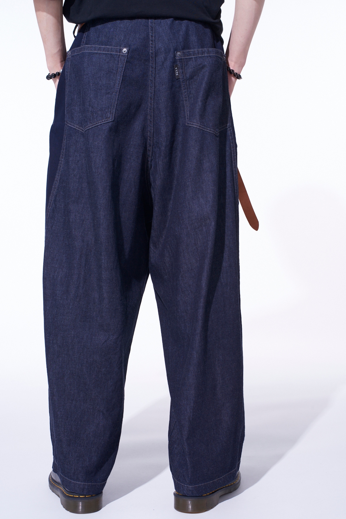 7oz TWO-TONE DENIM 5POCKET WIDE PANTS
