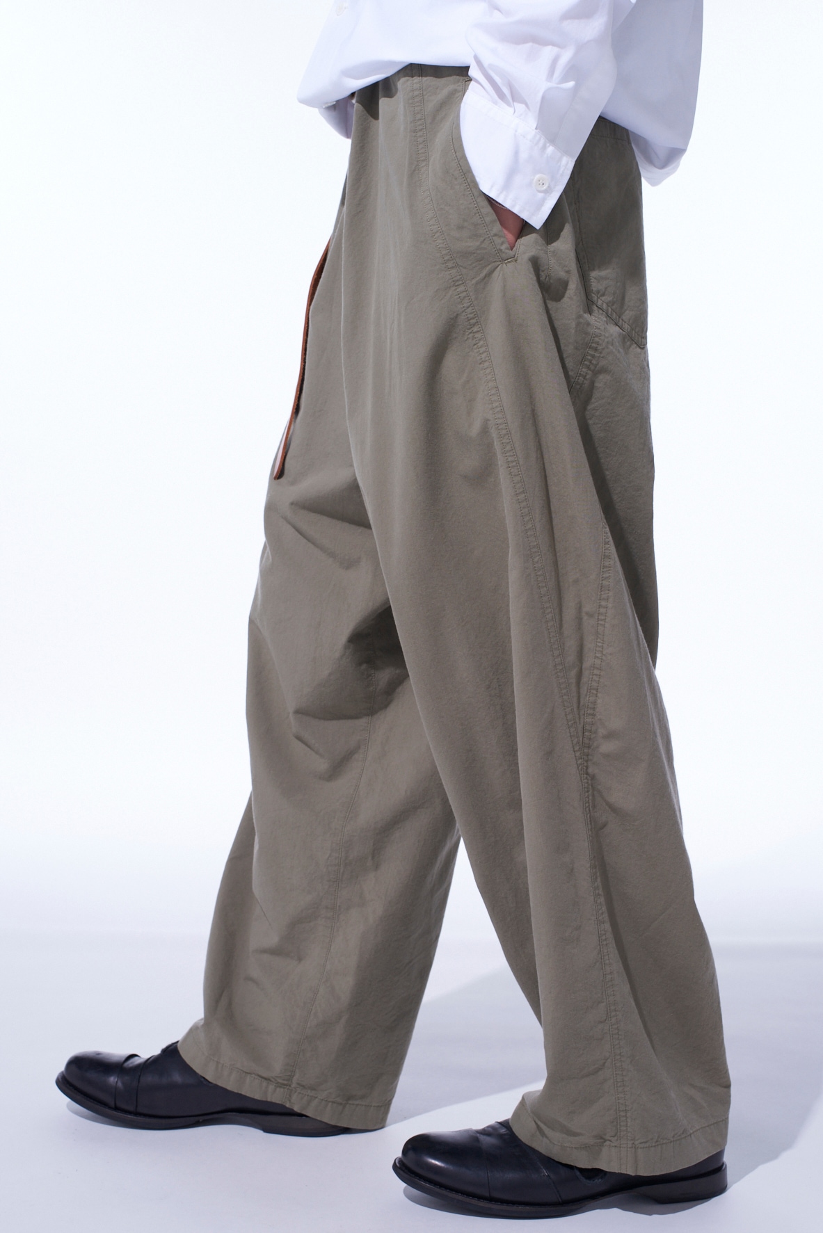 BRUSHED WASHER FINISH BROAD 5POCKET WIDE PANTS