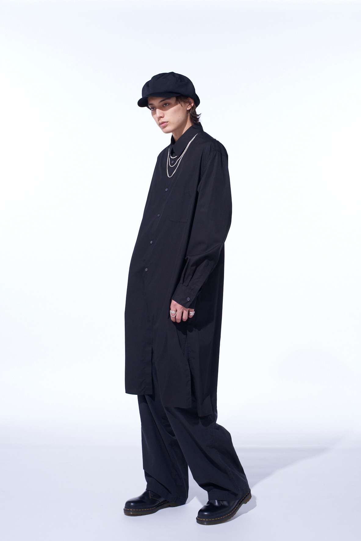 BRUSHED WASHER FINISH BROAD 5POCKET WIDE PANTS