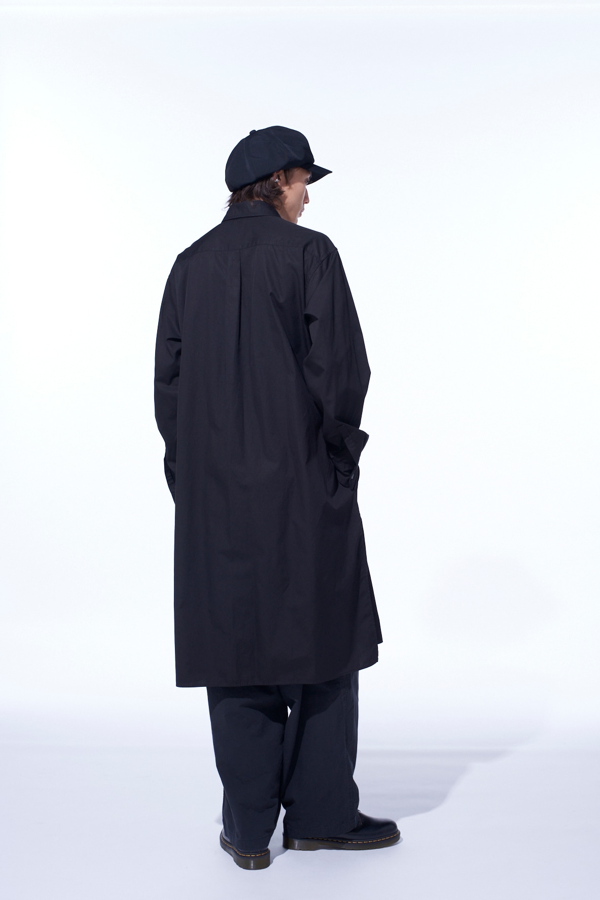 Wata Yutページ BRUSHED WASHER FINISH BROAD 5POCKET WIDE PANTS(S Black): S