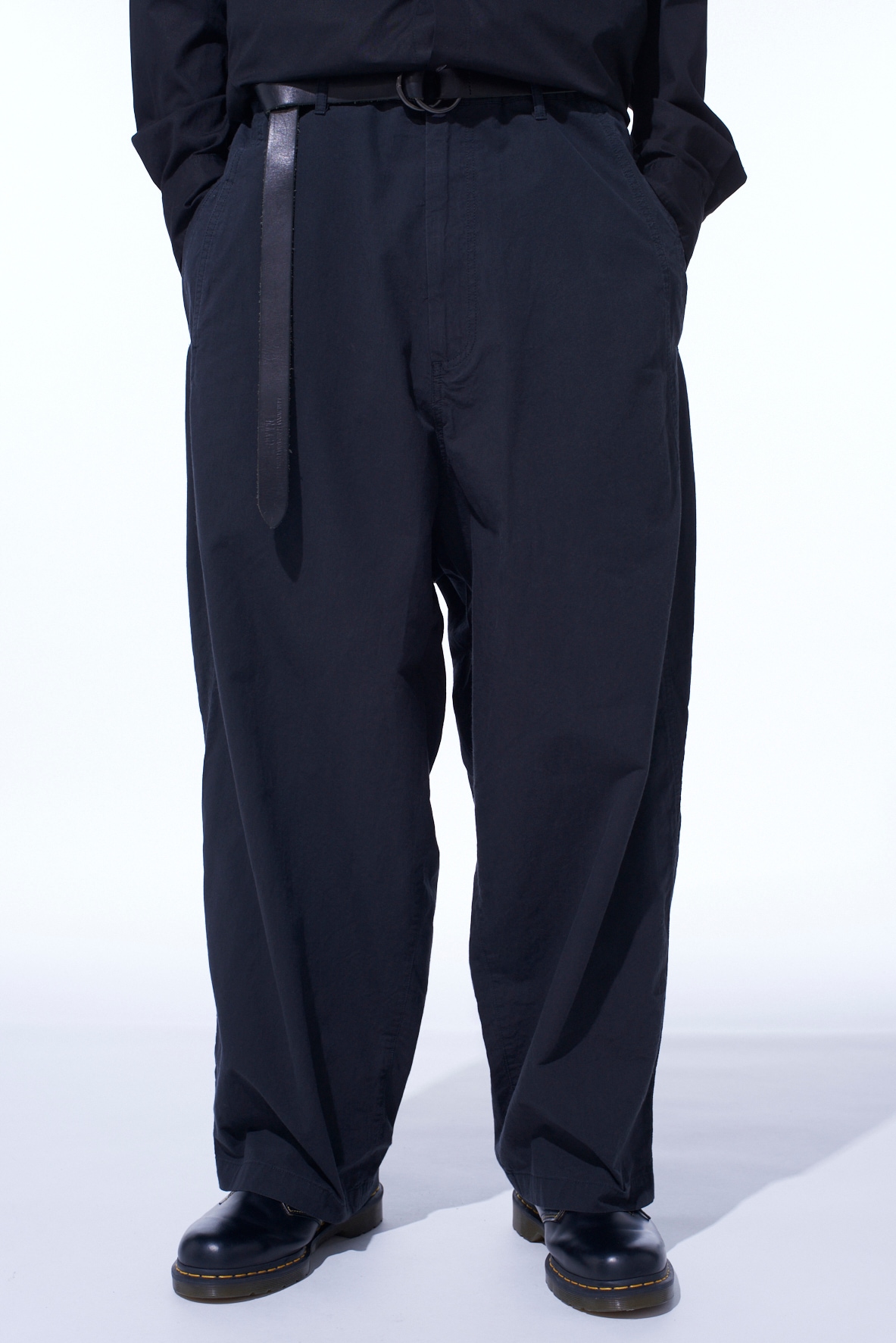 BRUSHED WASHER FINISH BROAD 5POCKET WIDE PANTS