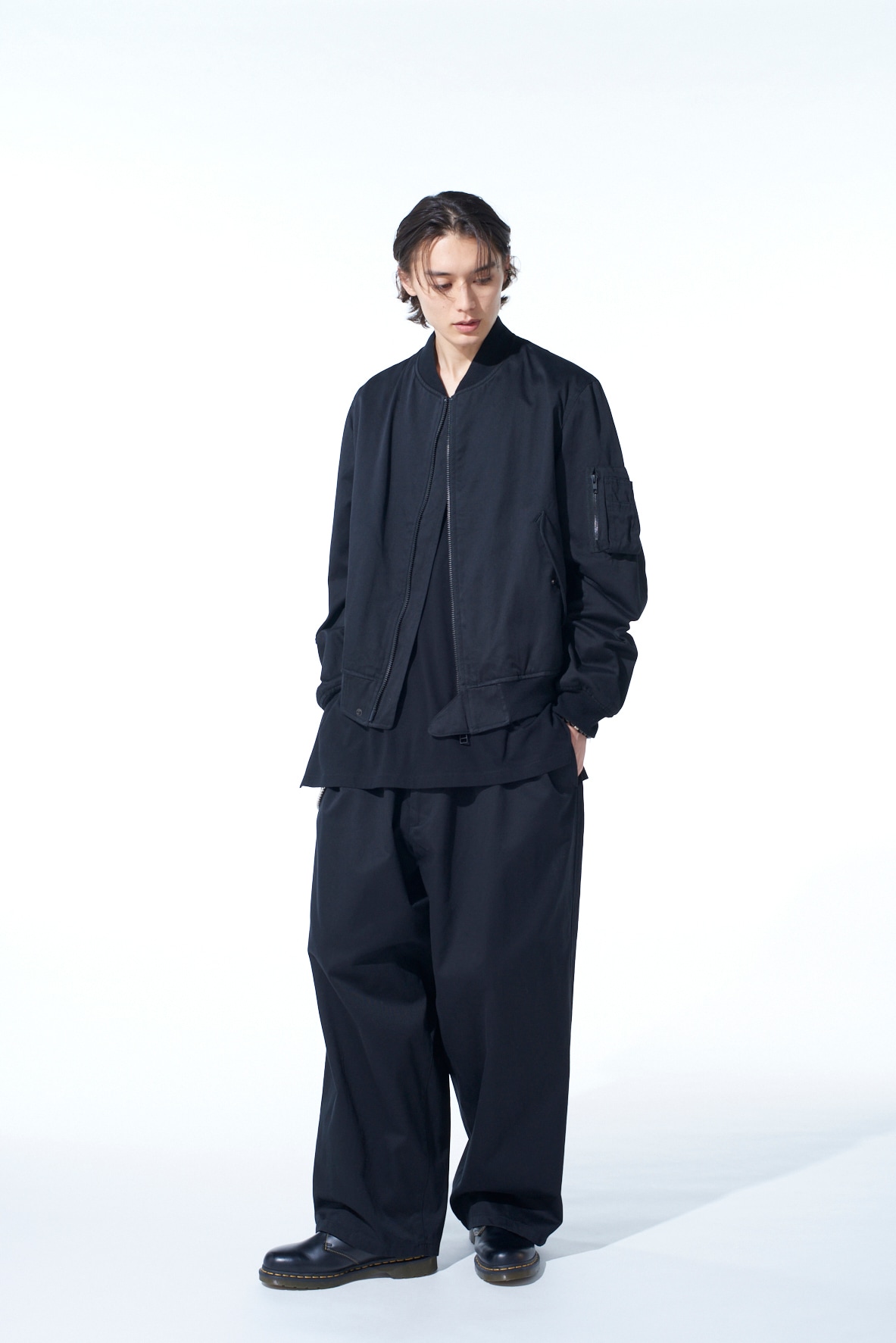 WEPON CLOTH WAIST-STRING WIDE PANTS