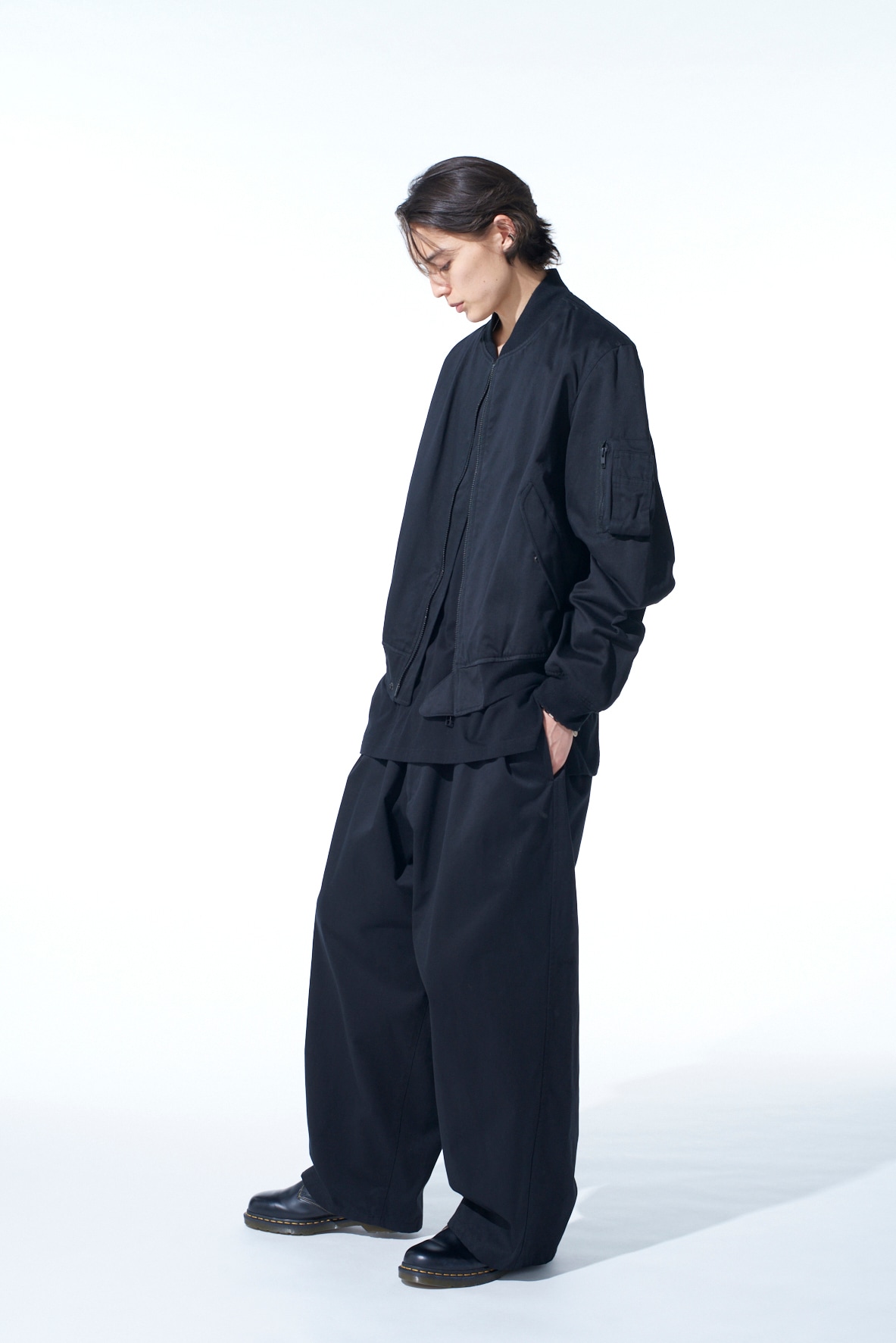 WEPON CLOTH WAIST-STRING WIDE PANTS