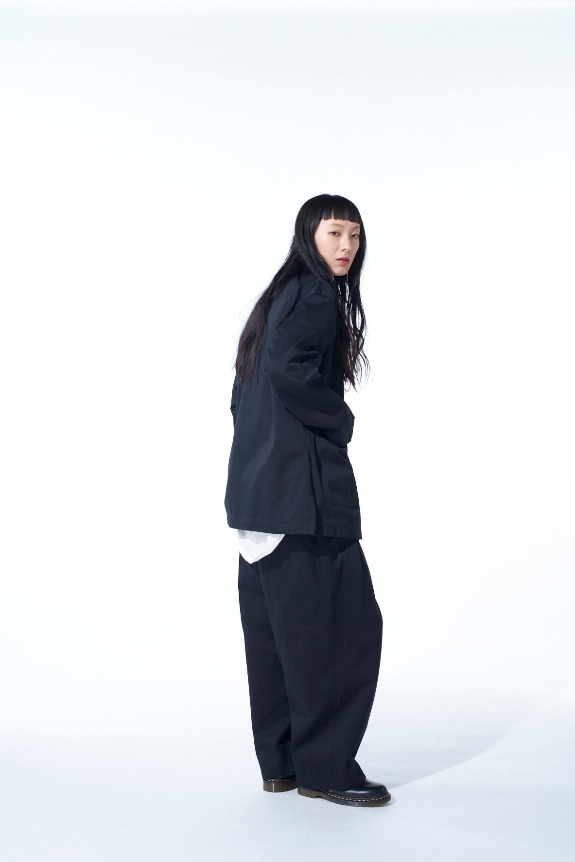 WEPON CLOTH WAIST-STRING WIDE PANTS