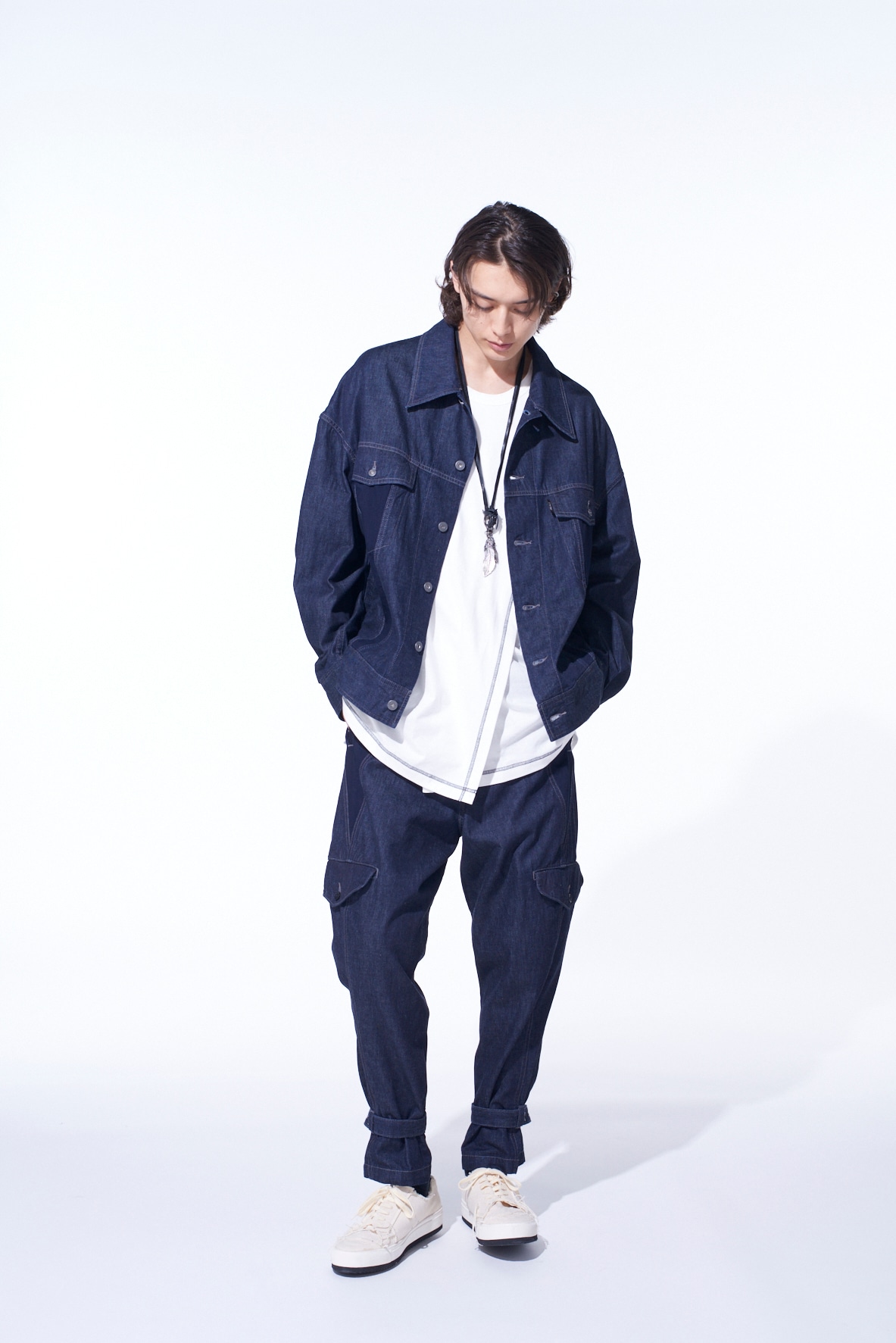 7oz TWO-TONE DENIM M-59 CARGO PANTS