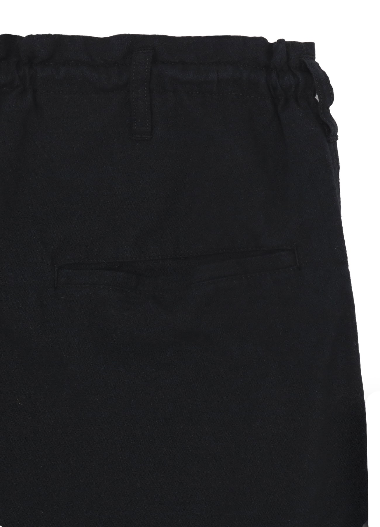 COTTON/LINEN POPLIN WAIST-STRING PANTS