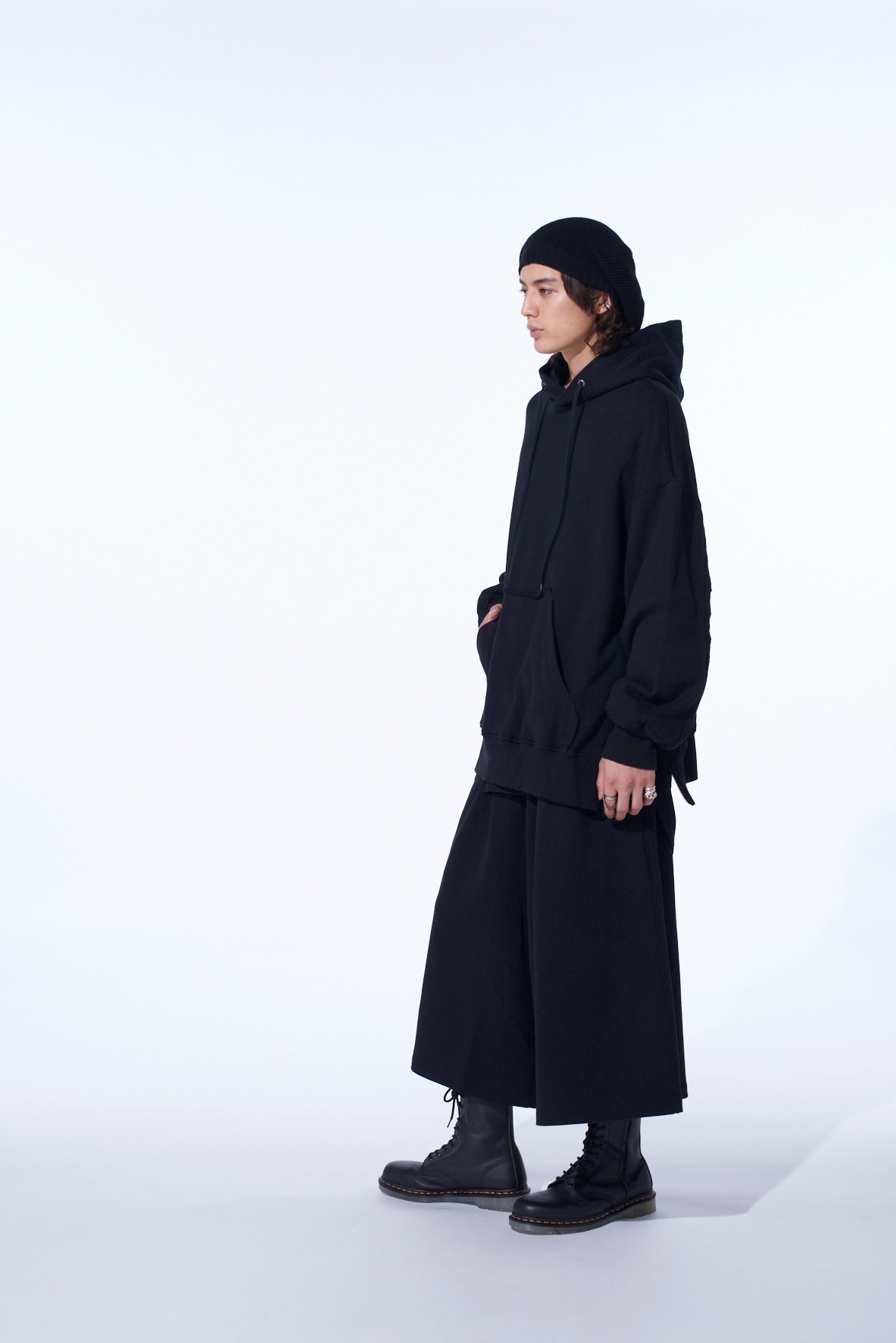 FRENCH TERRY SIDE ZIP HOODIE