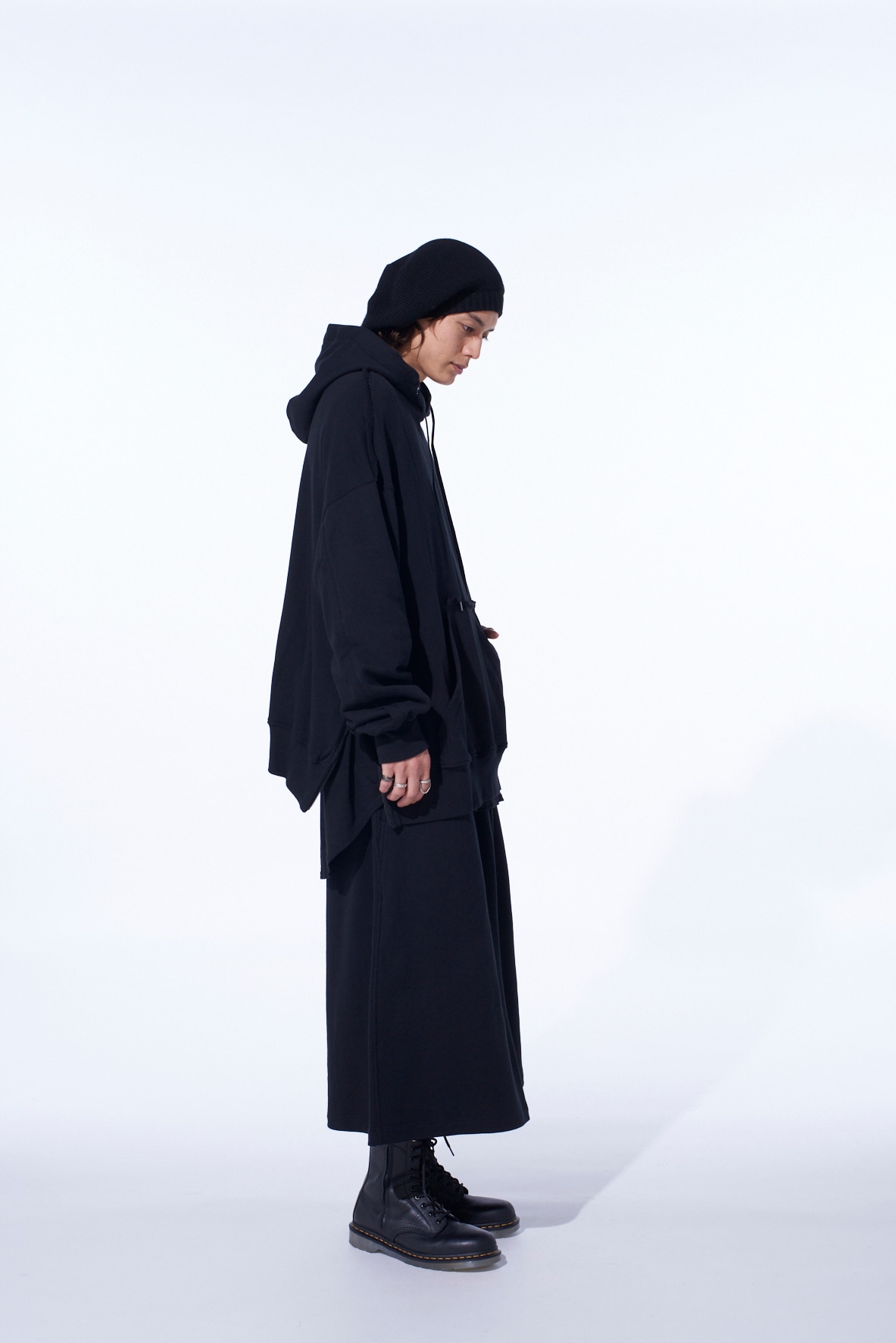 FRENCH TERRY SIDE ZIP HOODIE