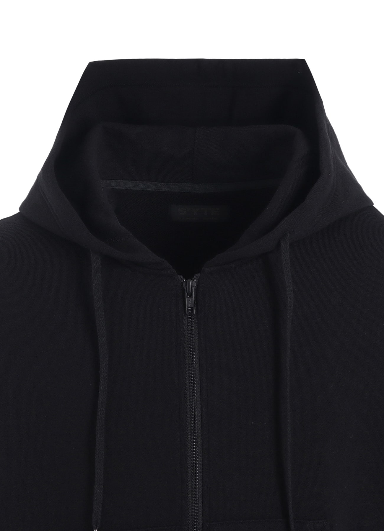 FRENCH TERRY ASYMMETRICAL ZIP-UP HOODIE
