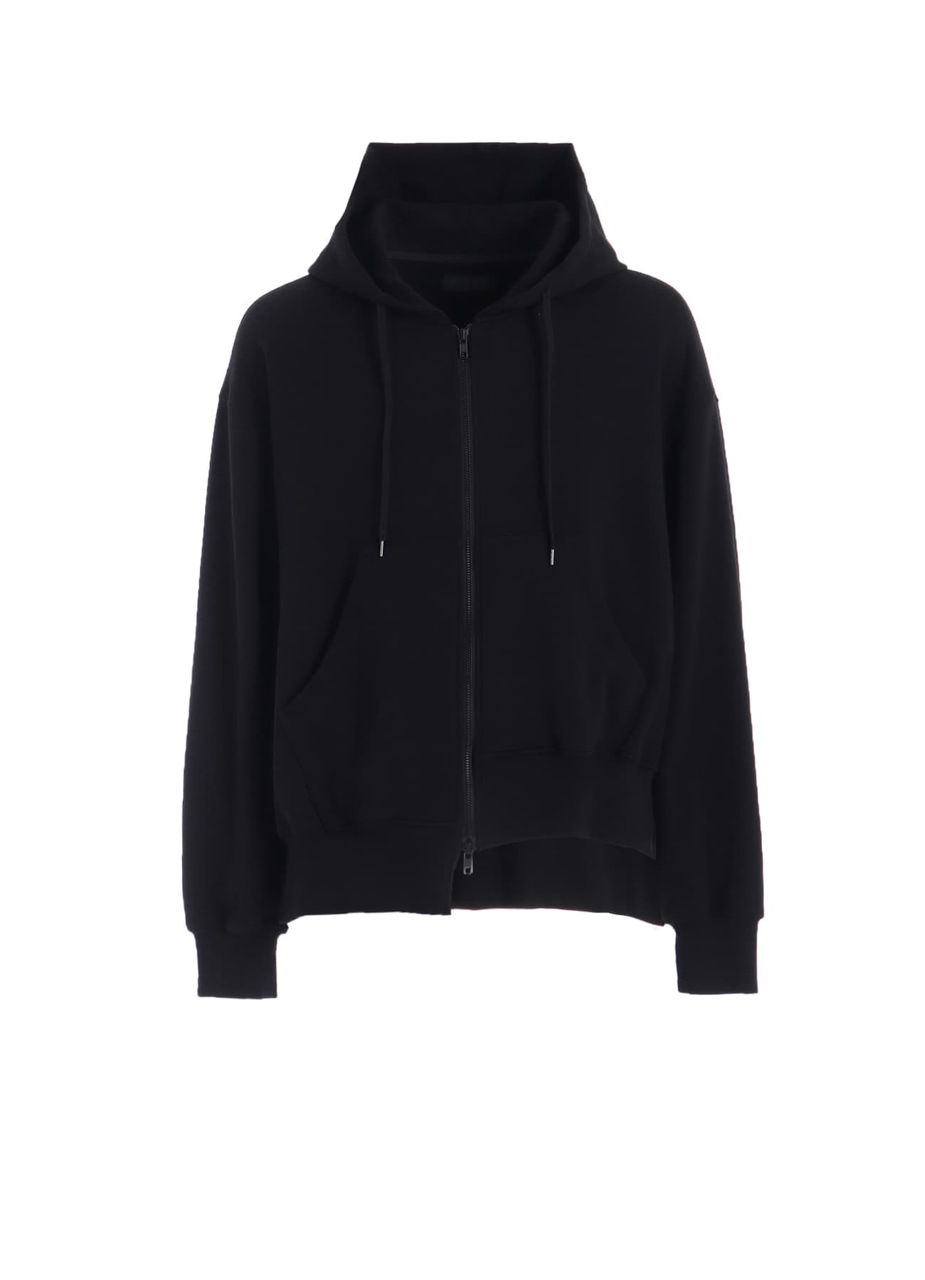 FRENCH TERRY ASYMMETRICAL ZIP-UP HOODIE