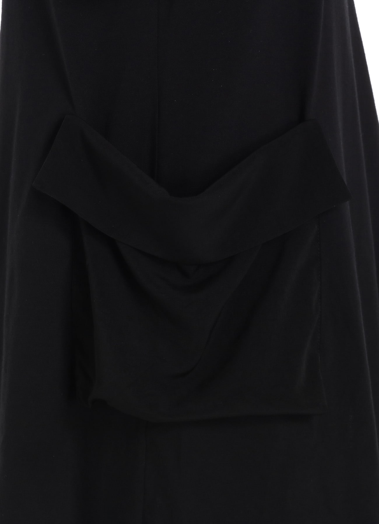 SOFT JERSEY+CREPE de CHINE POCKET SIDE SLIT KNOT T-SHIRT