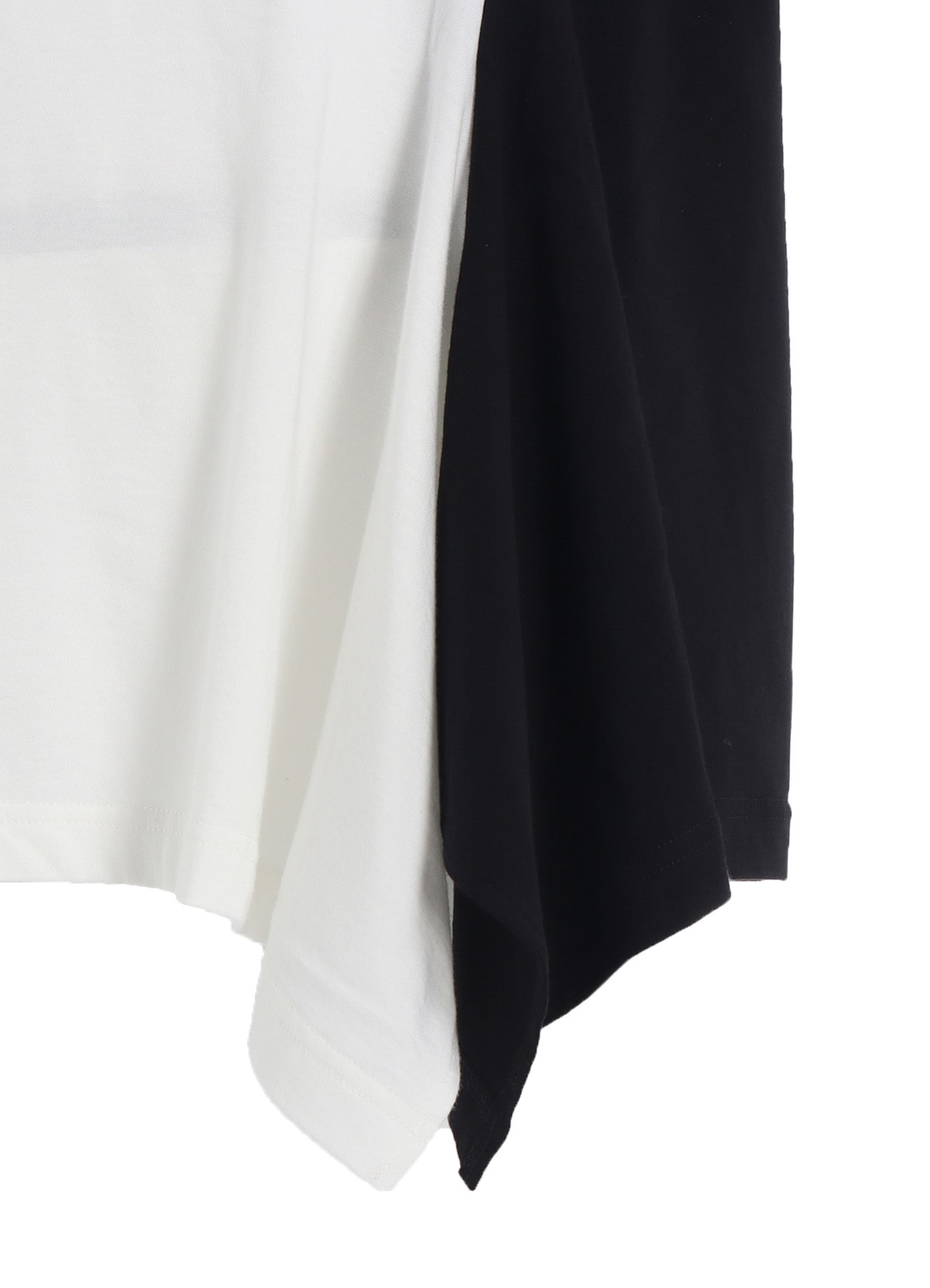 COTTON JERSEY FABRIC SWITCH H/S DRAPED T-SHIRT