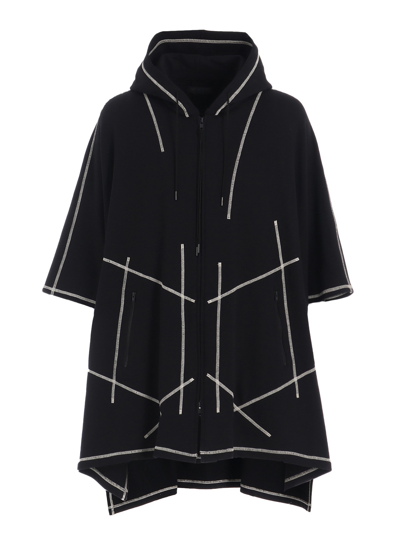 FRENCH TERRY RANDOM STITCH PONCHO