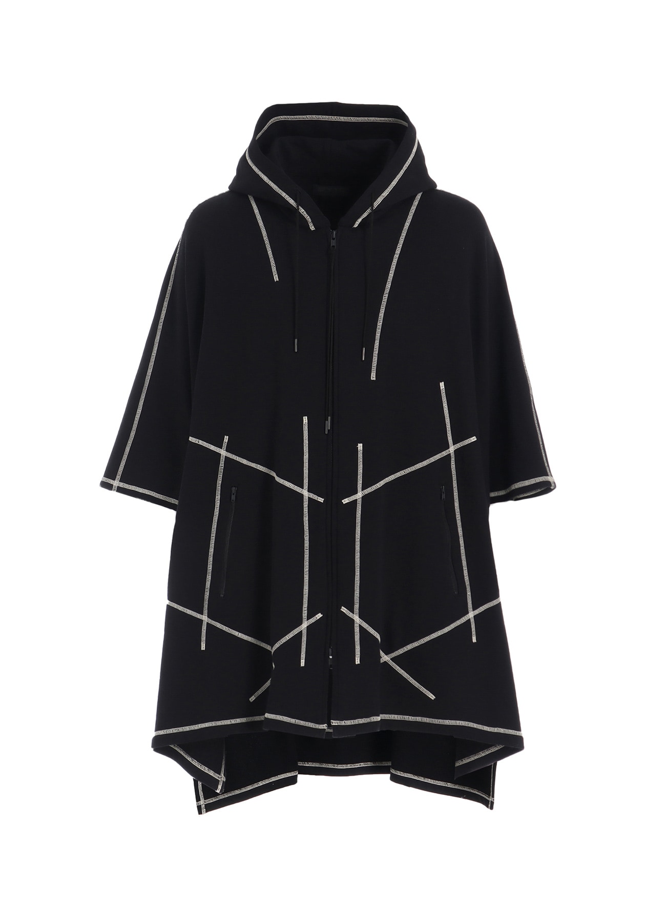 FRENCH TERRY RANDOM STITCH PONCHO
