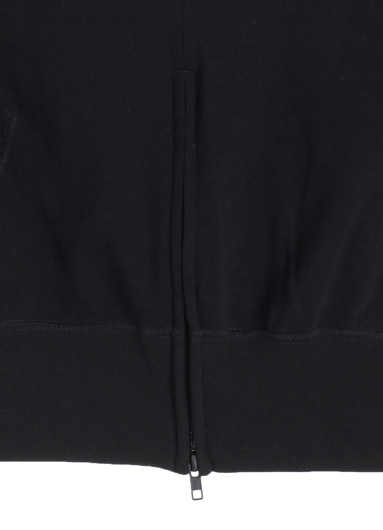 COTTON GAUZE SHORT-SLEEVED BIG HOODIE WITH SIDE ZIPPERS