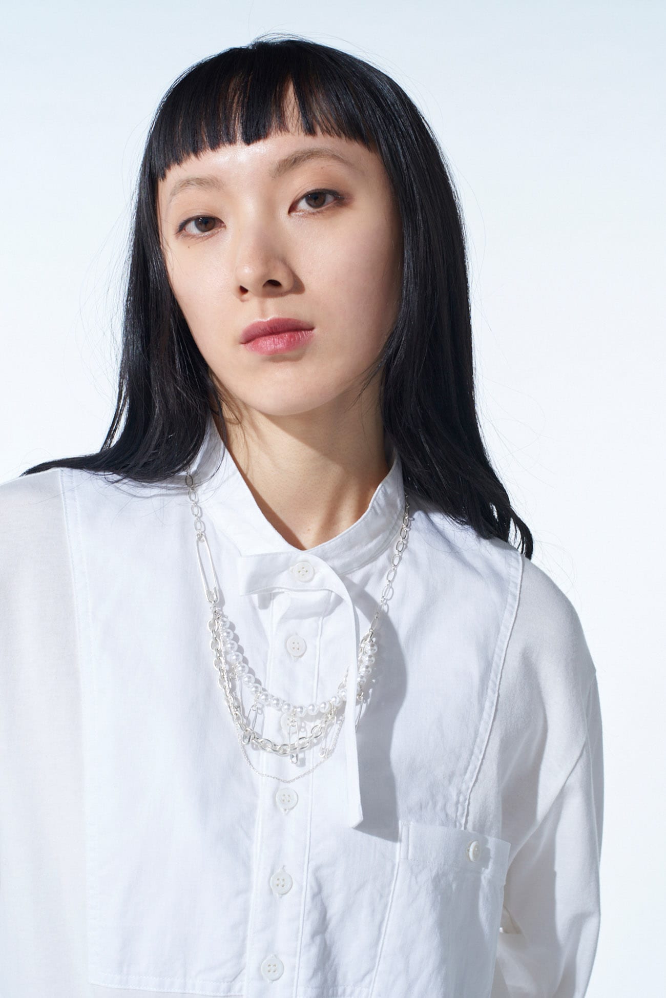 WOVEN AND JERSEY COMBINATIONS STAND COLLAR HENLEY NECK PULLOVER