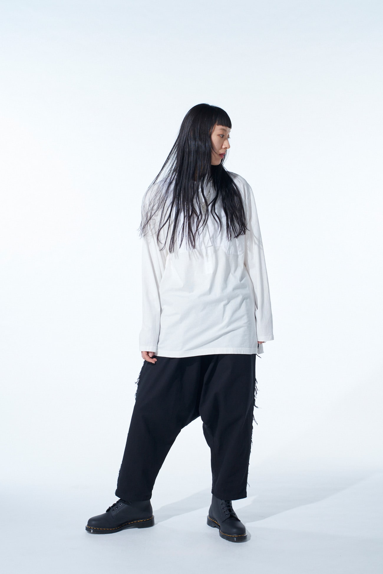 WOVEN AND JERSEY COMBINATIONS STAND COLLAR HENLEY NECK PULLOVER
