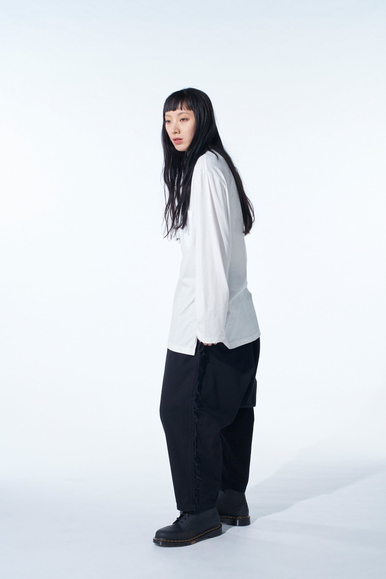 WOVEN AND JERSEY COMBINATIONS STAND COLLAR HENLEY NECK PULLOVER