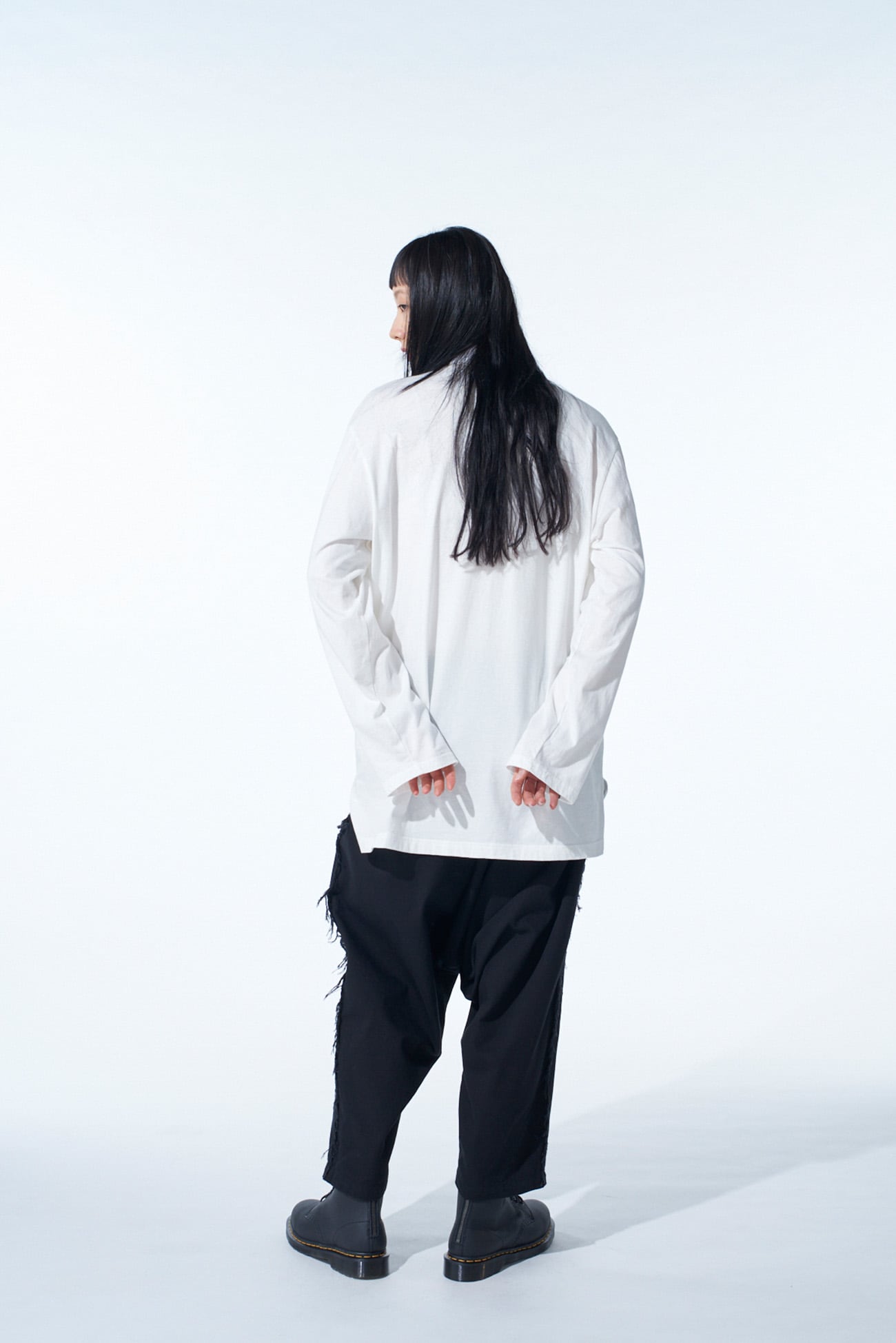 WOVEN AND JERSEY COMBINATIONS STAND COLLAR HENLEY NECK PULLOVER