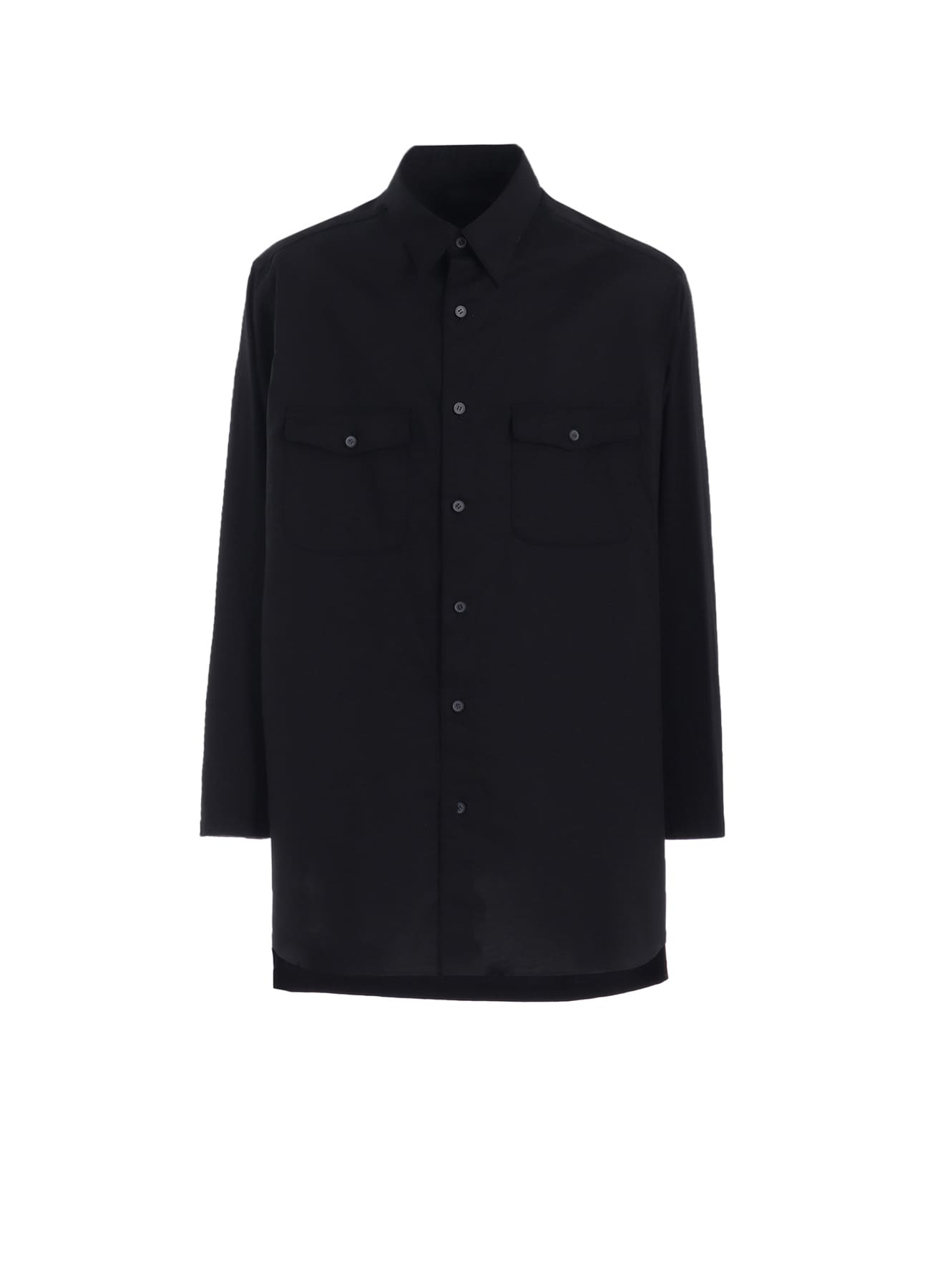 WOVEN AND JERSEY COMBINATION REGULAR COLLAR SHIRT