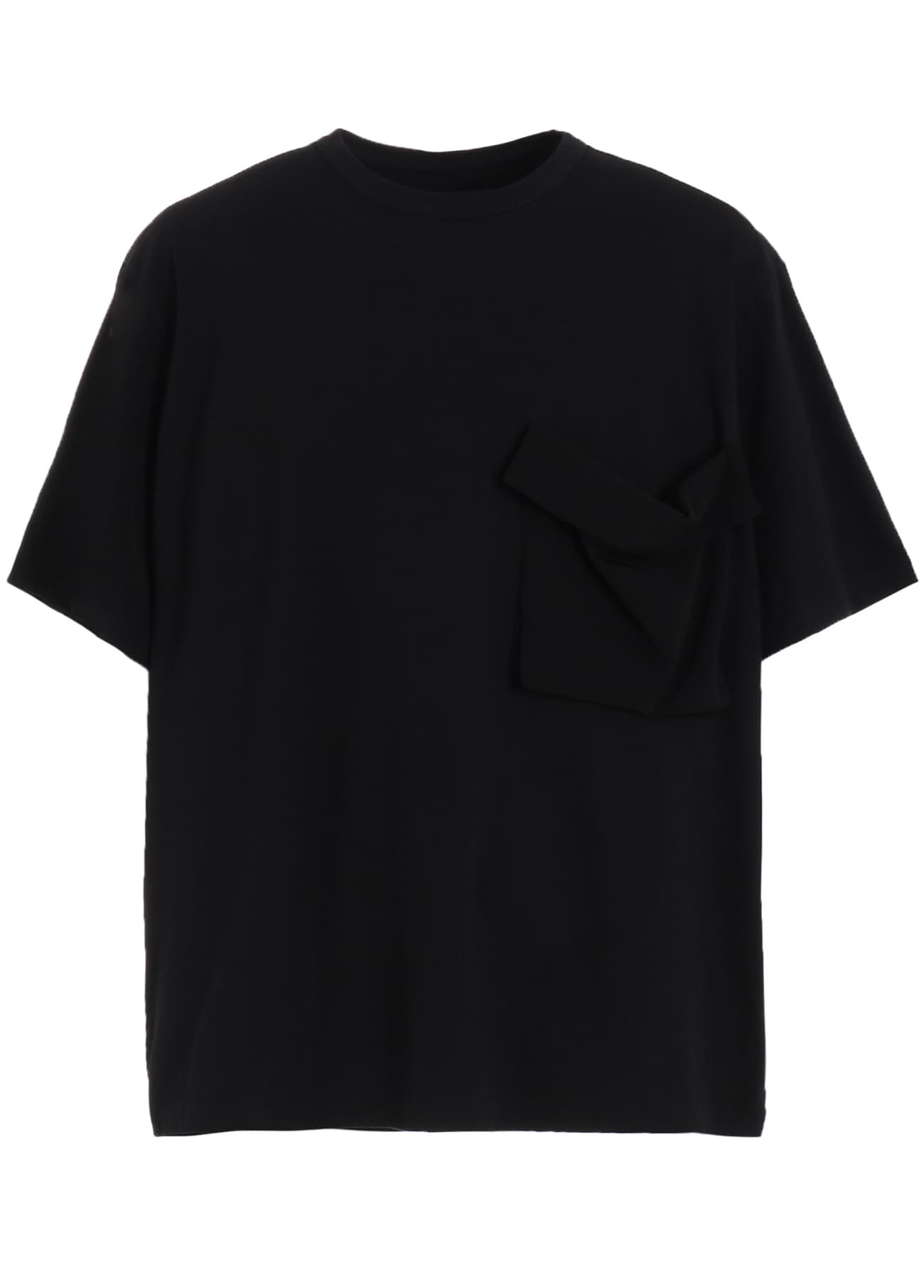 SOFT JERSEY+CREPE de CHINE POCKET T-SHIRT