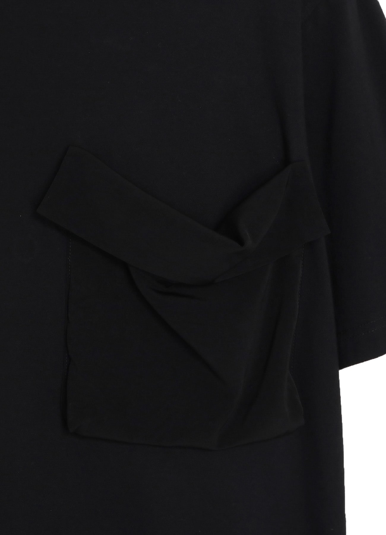 SOFT JERSEY+CREPE de CHINE POCKET T-SHIRT