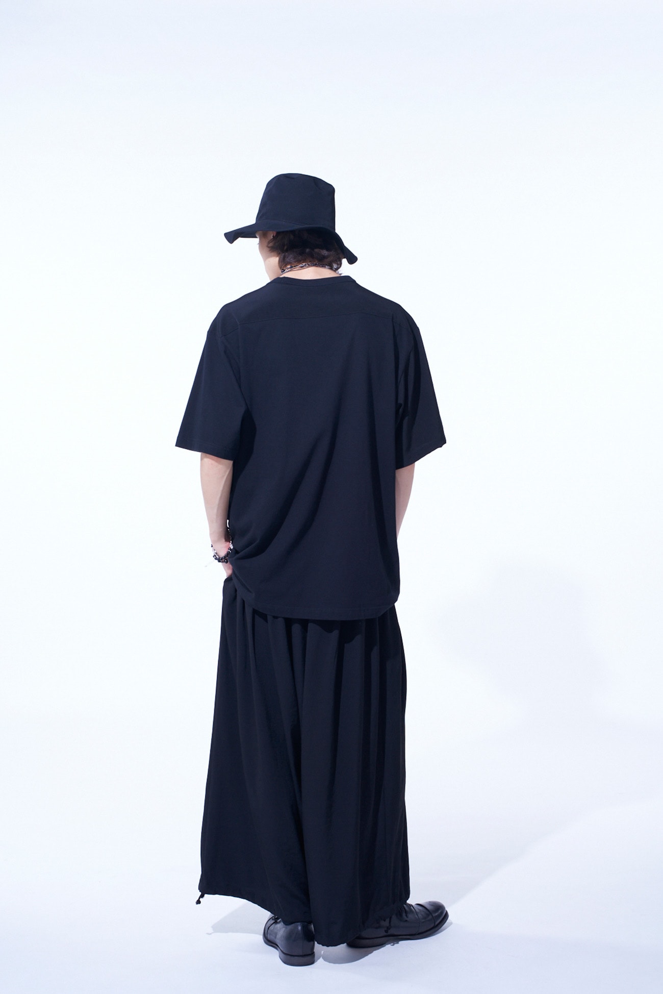 SOFT JERSEY+CREPE de CHINE POCKET T-SHIRT
