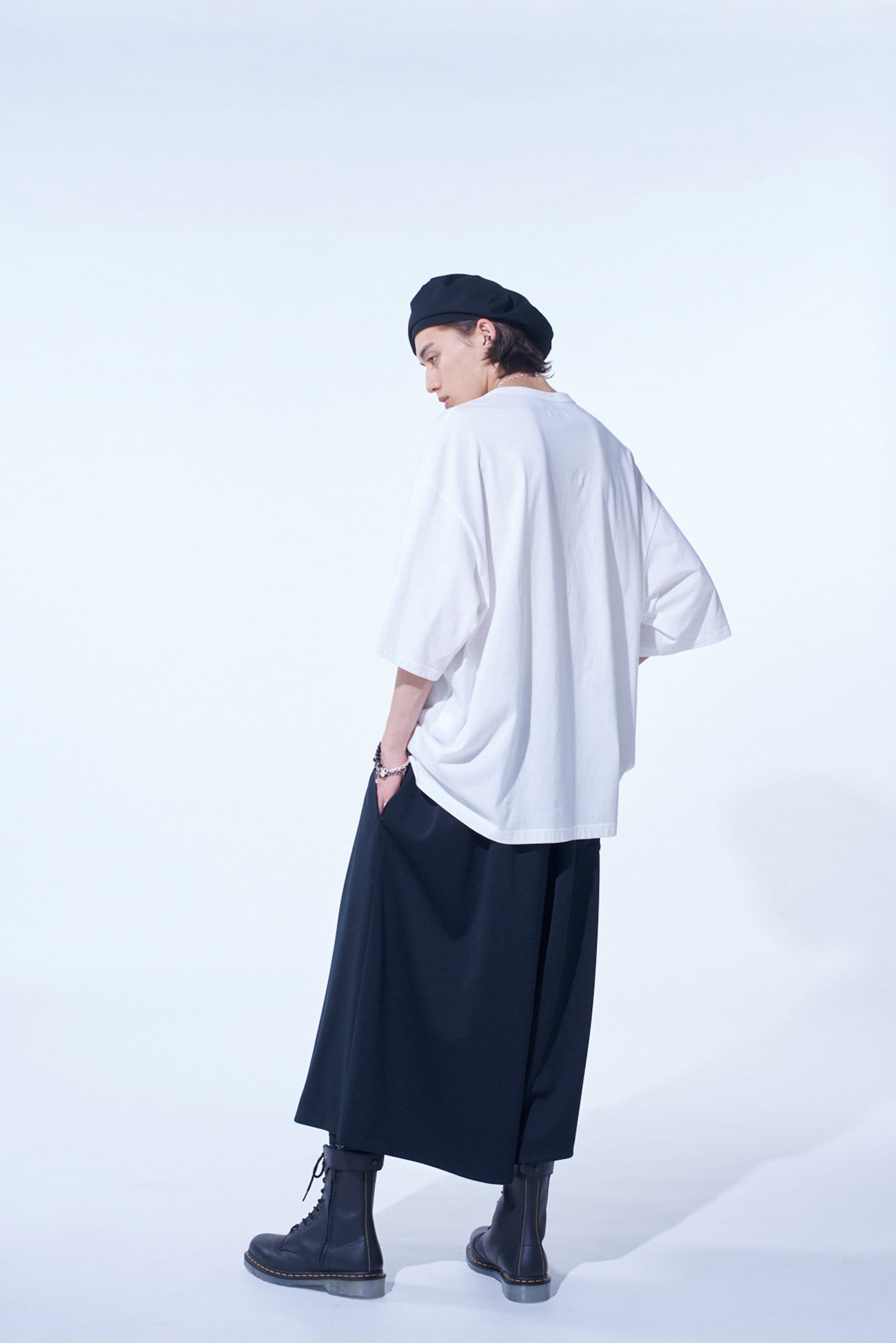 SOFT JERSEY ASYMMETRICAL SKIPPER T-SHIRT
