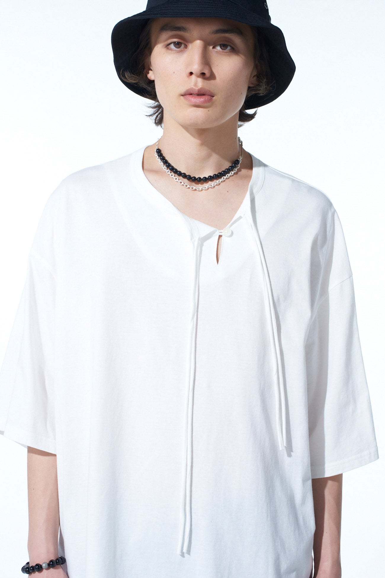 SOFT JERSEY ASYMMETRICAL SKIPPER T-SHIRT