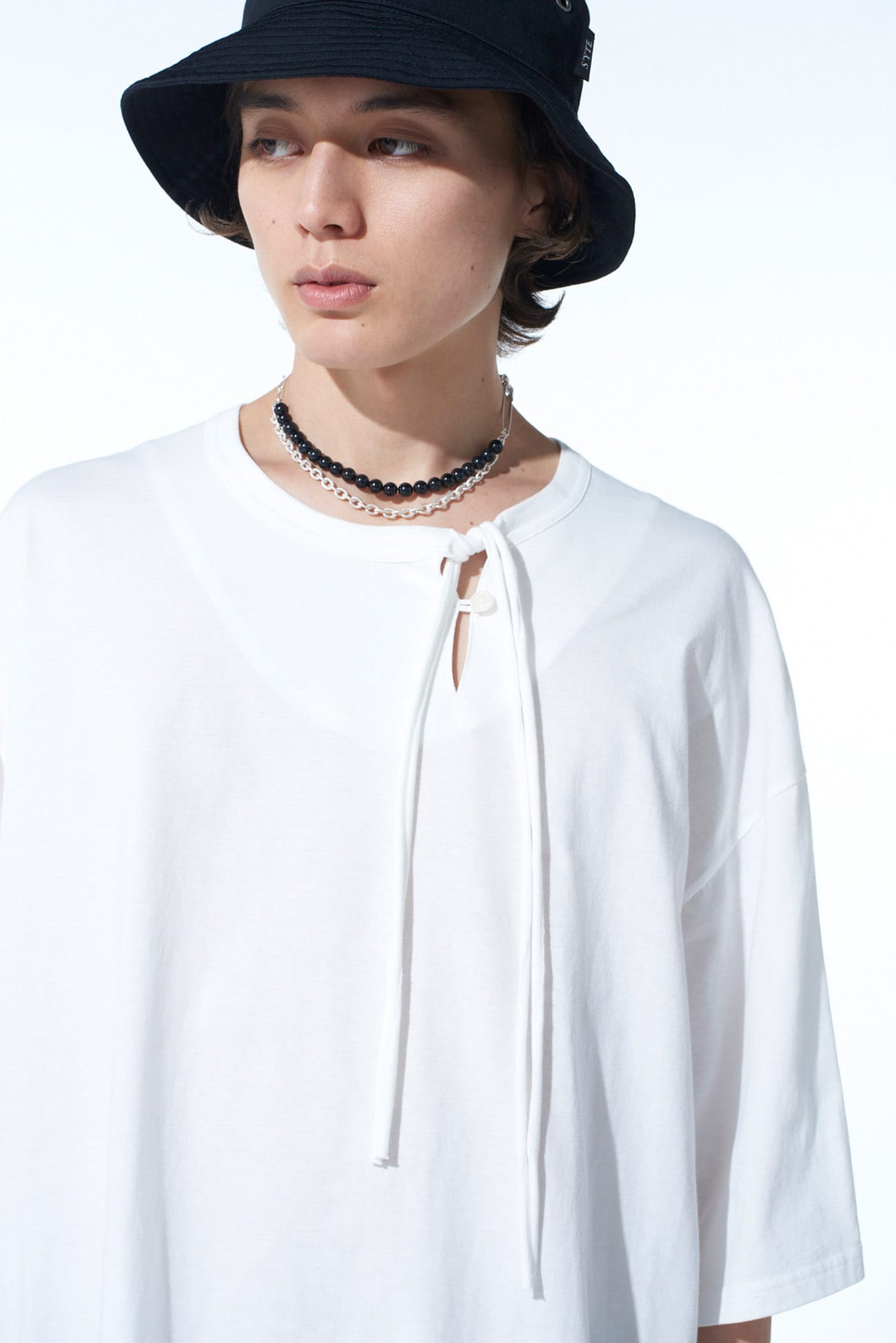 SOFT JERSEY ASYMMETRICAL SKIPPER T-SHIRT