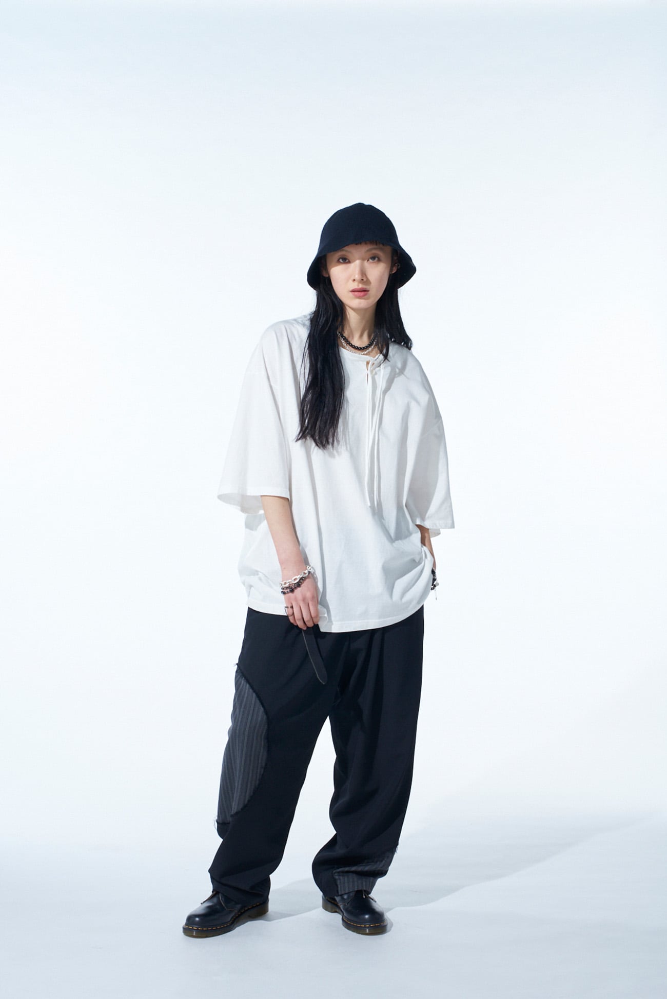 SOFT JERSEY ASYMMETRICAL SKIPPER T-SHIRT