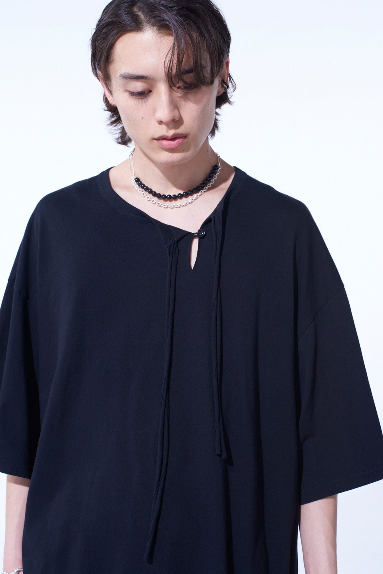 SOFT JERSEY ASYMMETRICAL SKIPPER T-SHIRT