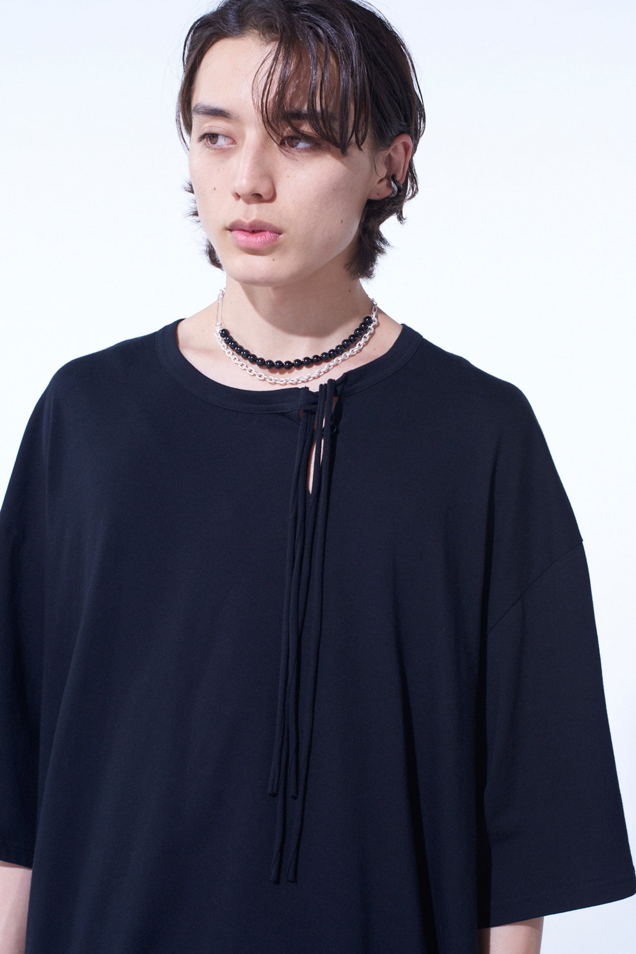 SOFT JERSEY ASYMMETRICAL SKIPPER T-SHIRT