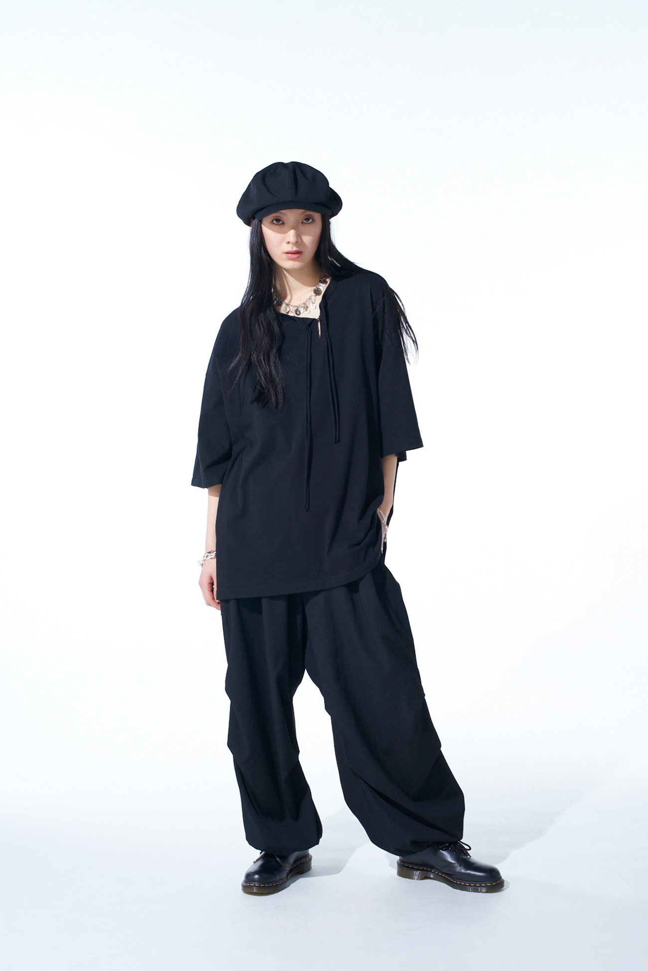 SOFT JERSEY ASYMMETRICAL SKIPPER T-SHIRT