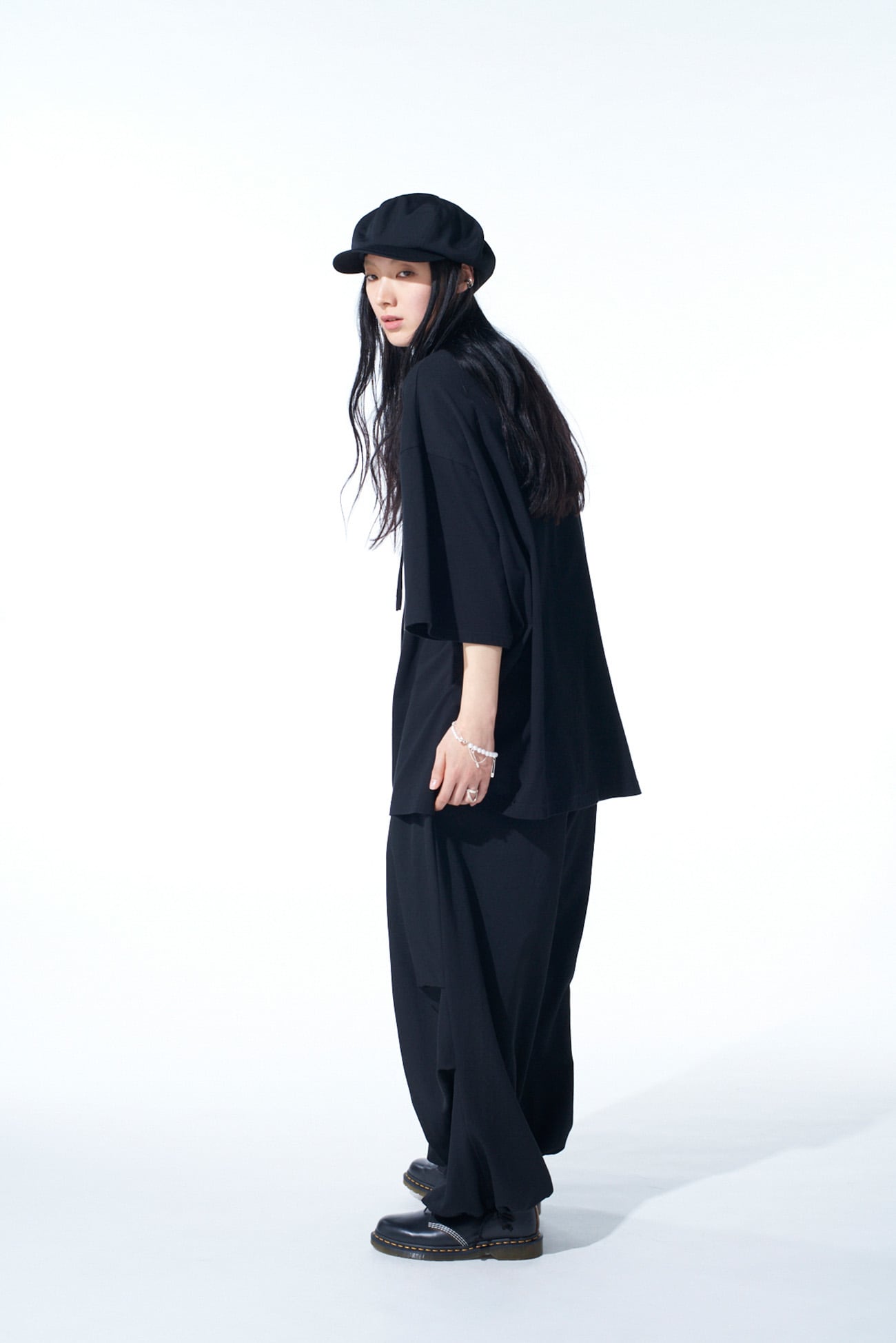 SOFT JERSEY ASYMMETRICAL SKIPPER T-SHIRT