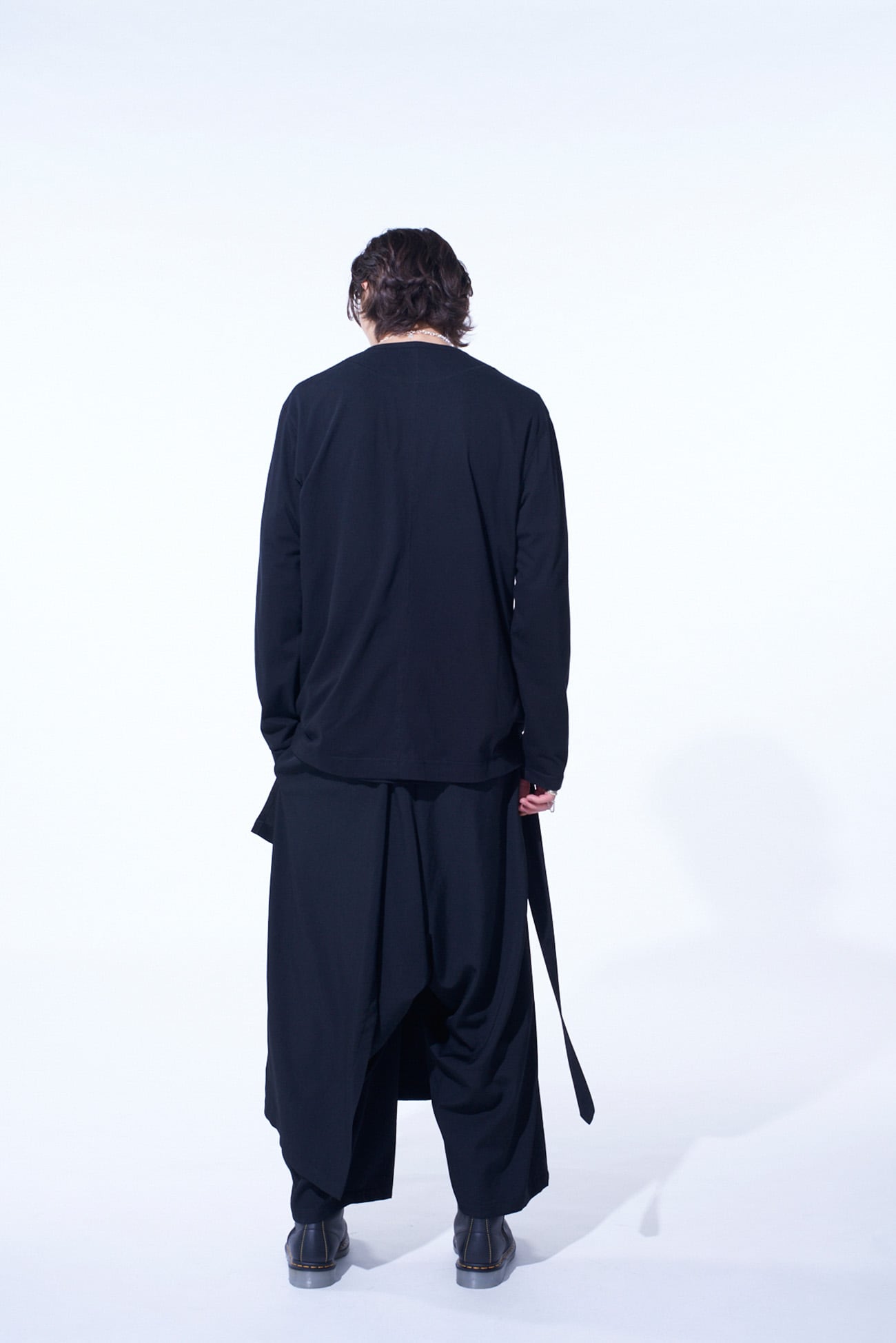 SOFT JERSEY FLAP BINDER V-NECK CARDIGAN