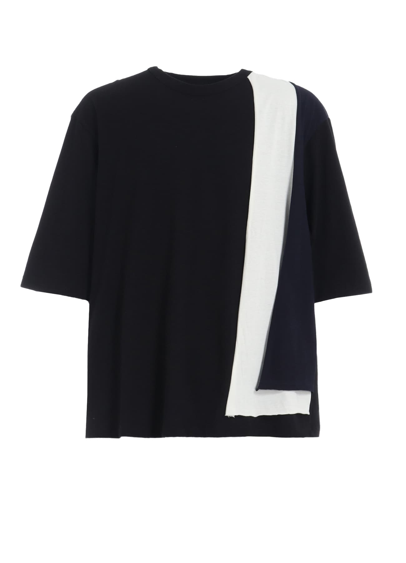 TRIPLE LAYERED T-SHIRT WITH COLOR SWITCHING IN SEPARATE FABRICS