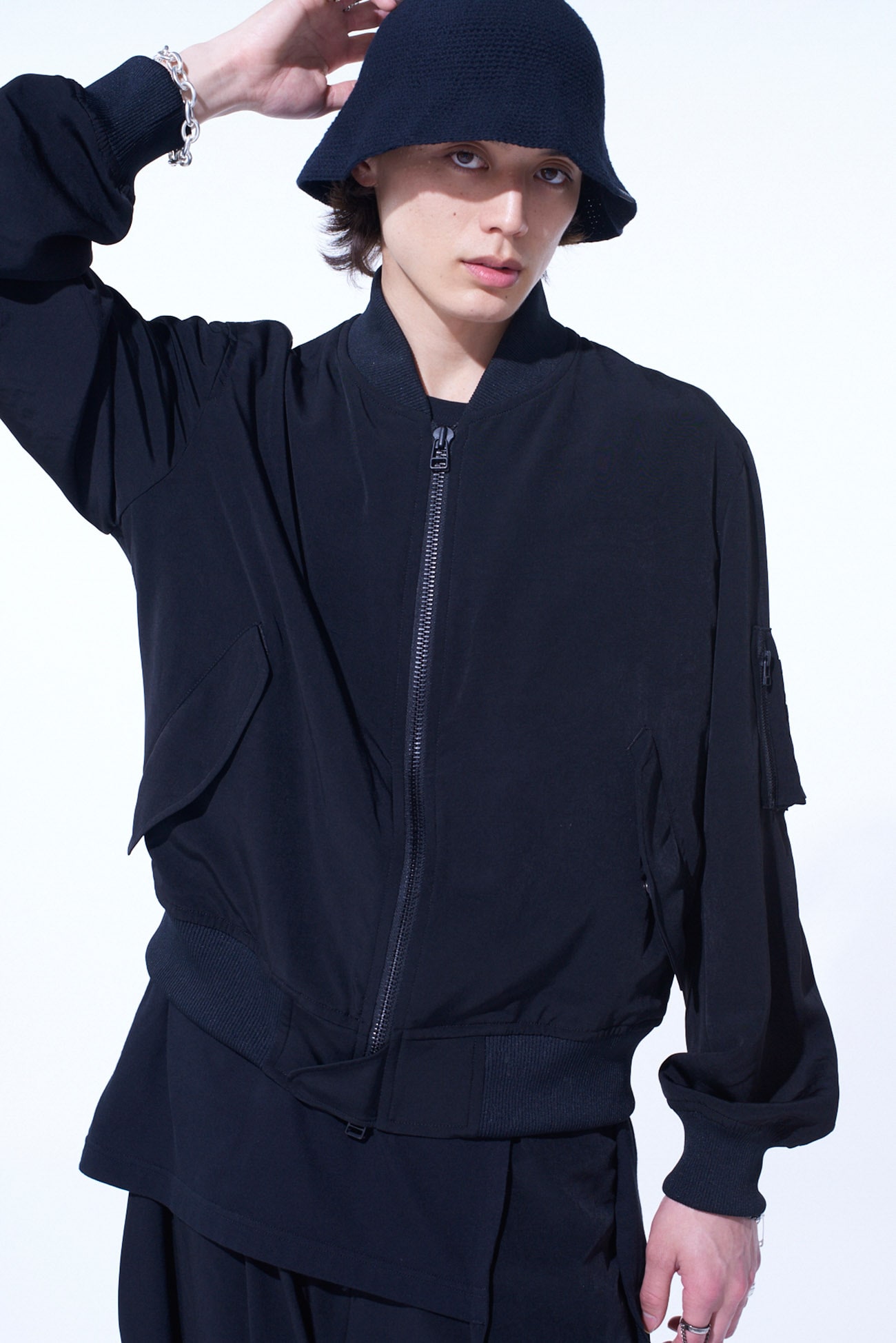 CREPE de CHINE BOMBER JACKET