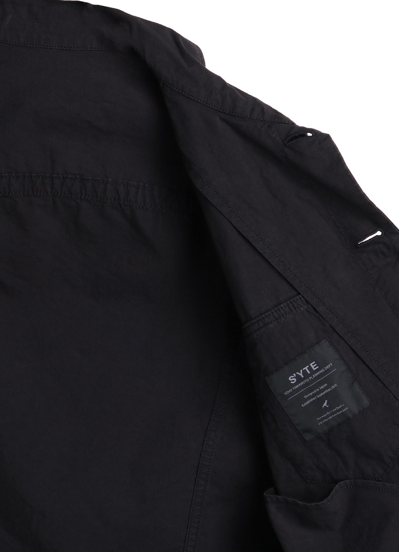BRUSHED WASHER FINISH BROAD TRACKER JACKET(M Black): S'YTE