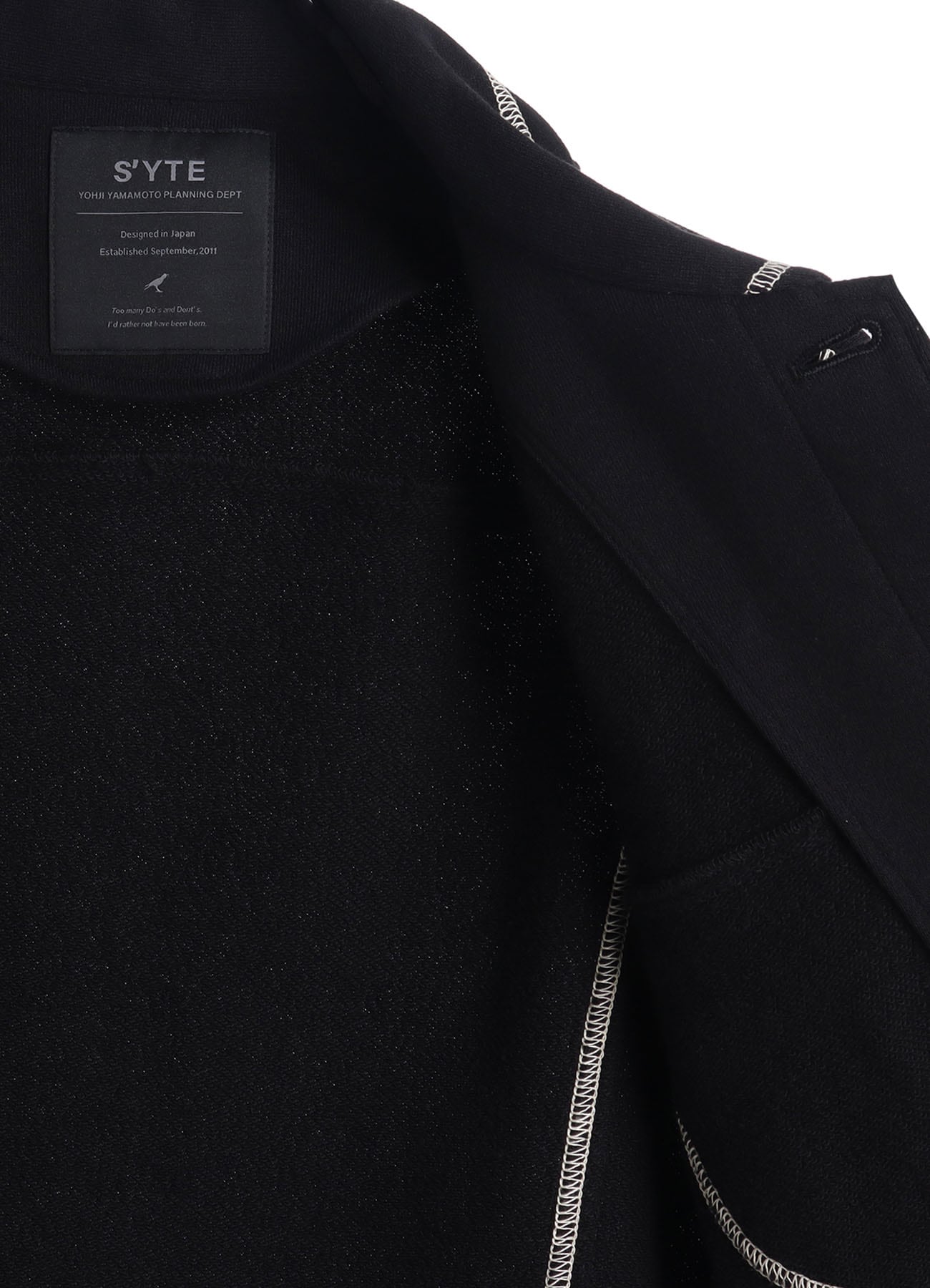 FRENCH TERRY RANDOM STITCH TRUCKER JACKET