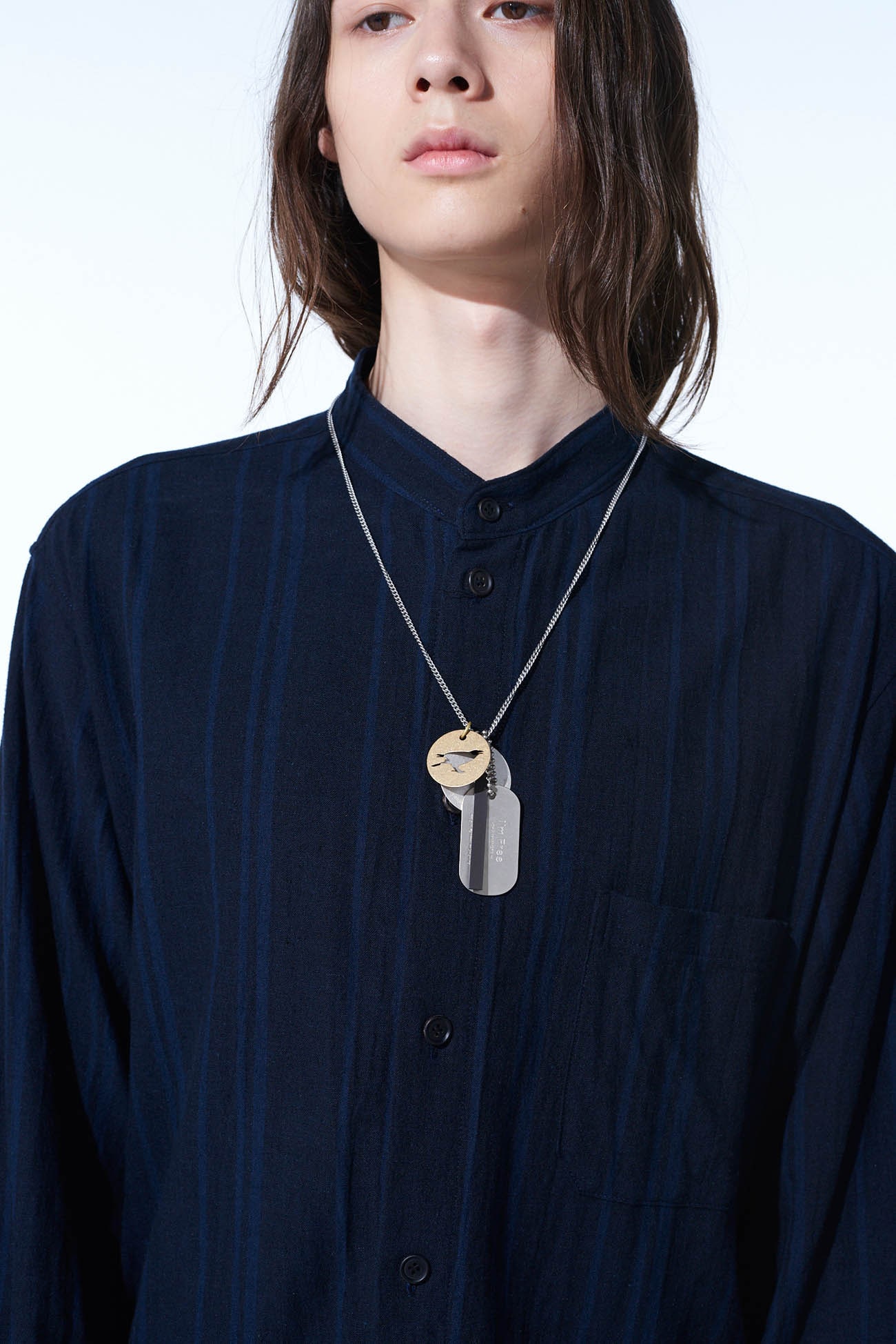 BRASS DOG TAG NECKLACE(FREE SIZE Silver x Gold): S'YTE｜THE SHOP 