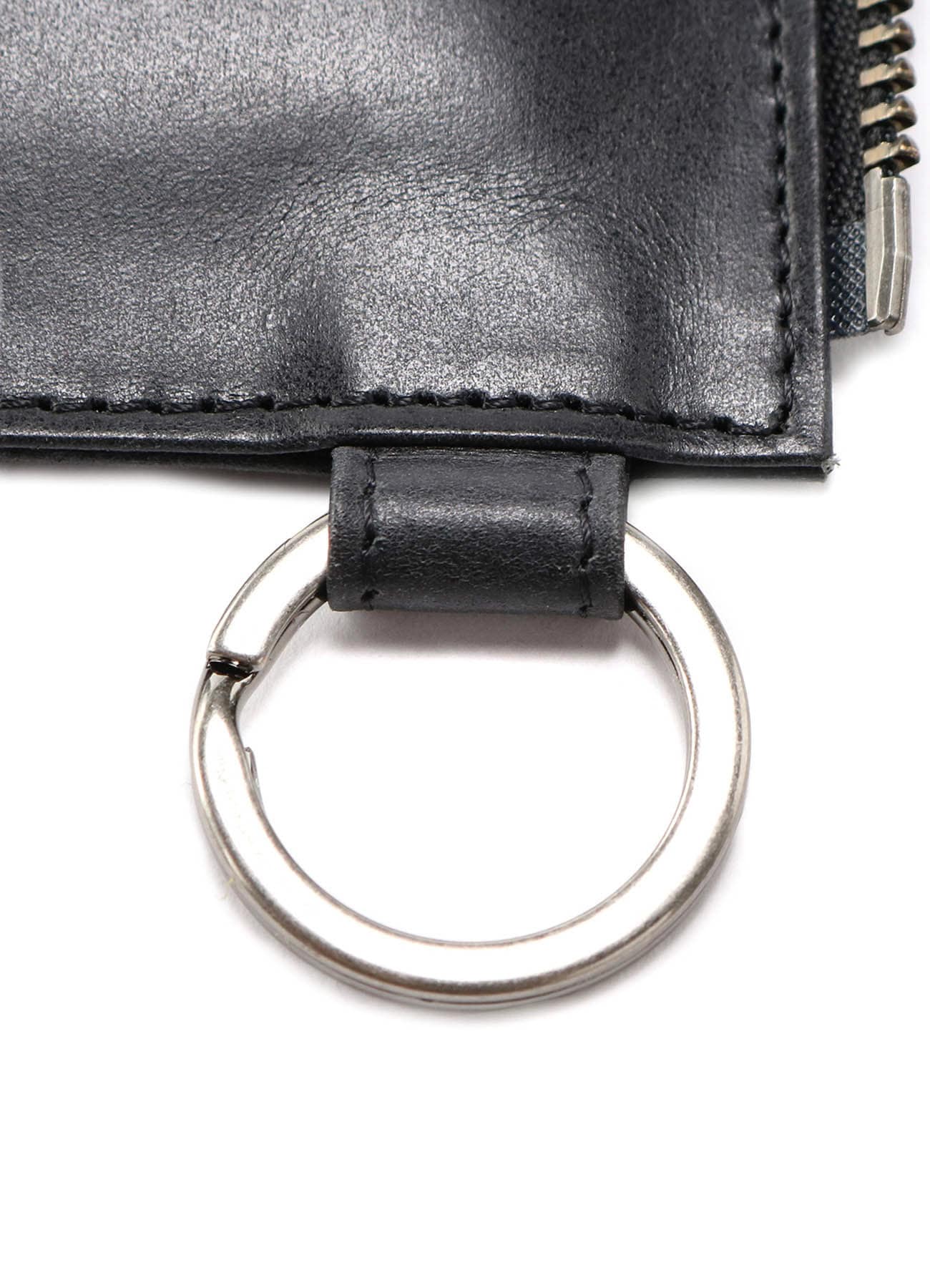 COW LEATHER 2WAY DETACHABLE MINI WALLET(FREE SIZE Black): S'YTE