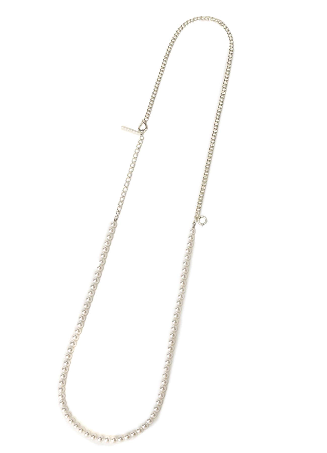 IMITATION PEARL ADJUSTABLE NECKLACE(FREE SIZE Silver): S'YTE｜THE 