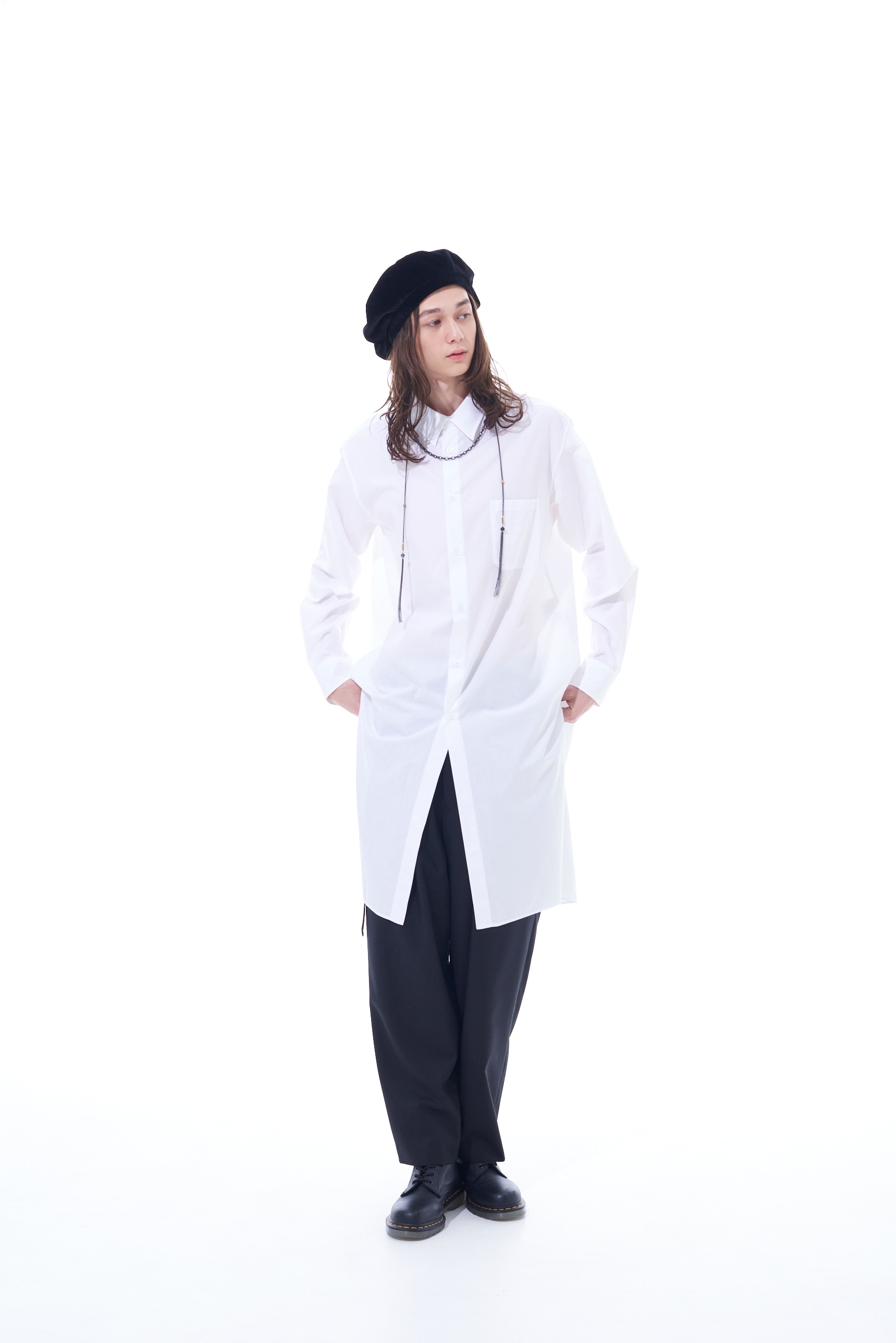 100/2 BROAD REGULAR COLLAR LOOSE FIT LONG SHIRT