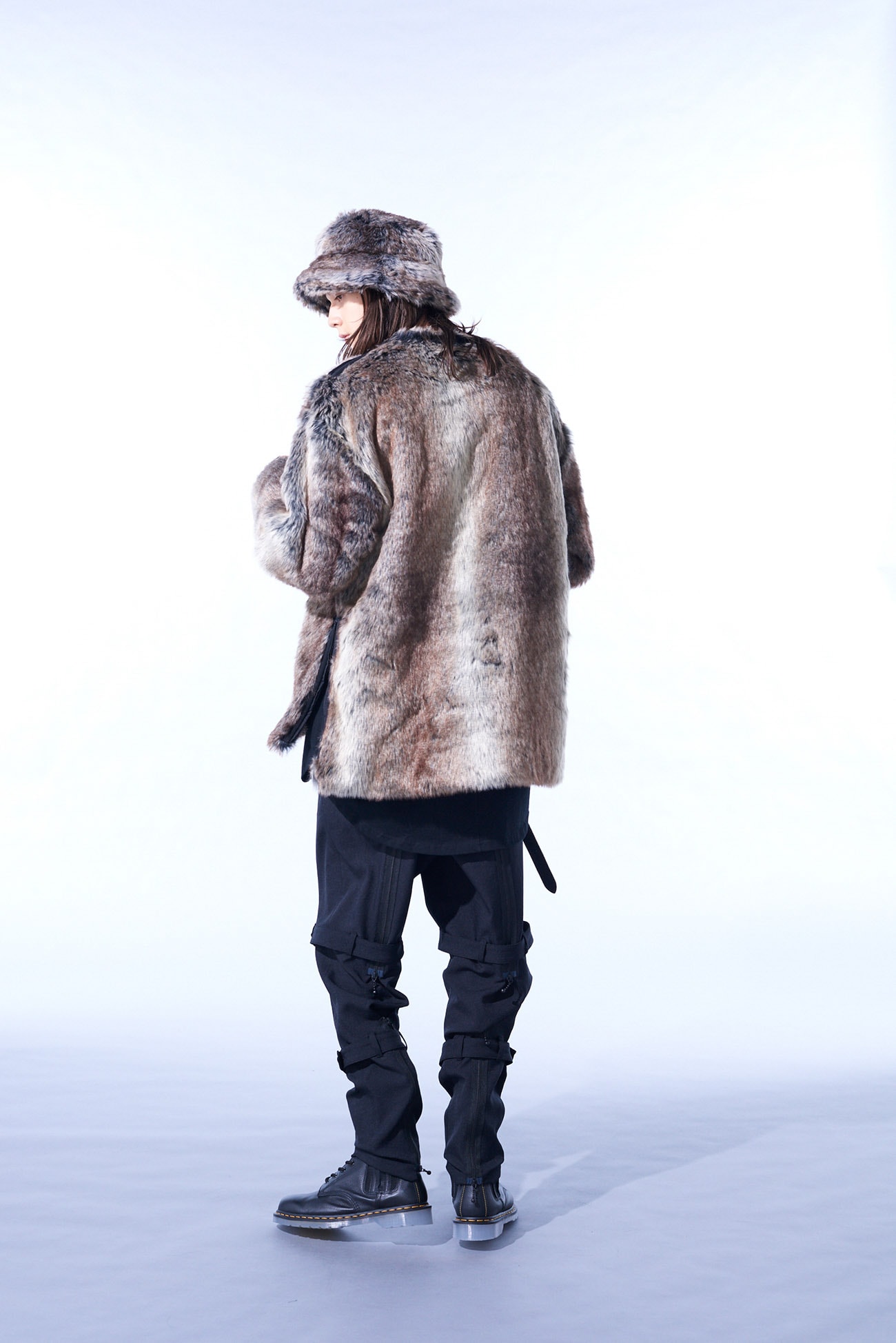 ANIMAL PATTERN ECO FUR CREW NECK PULLOVER(M Brown): S'YTE｜THE 
