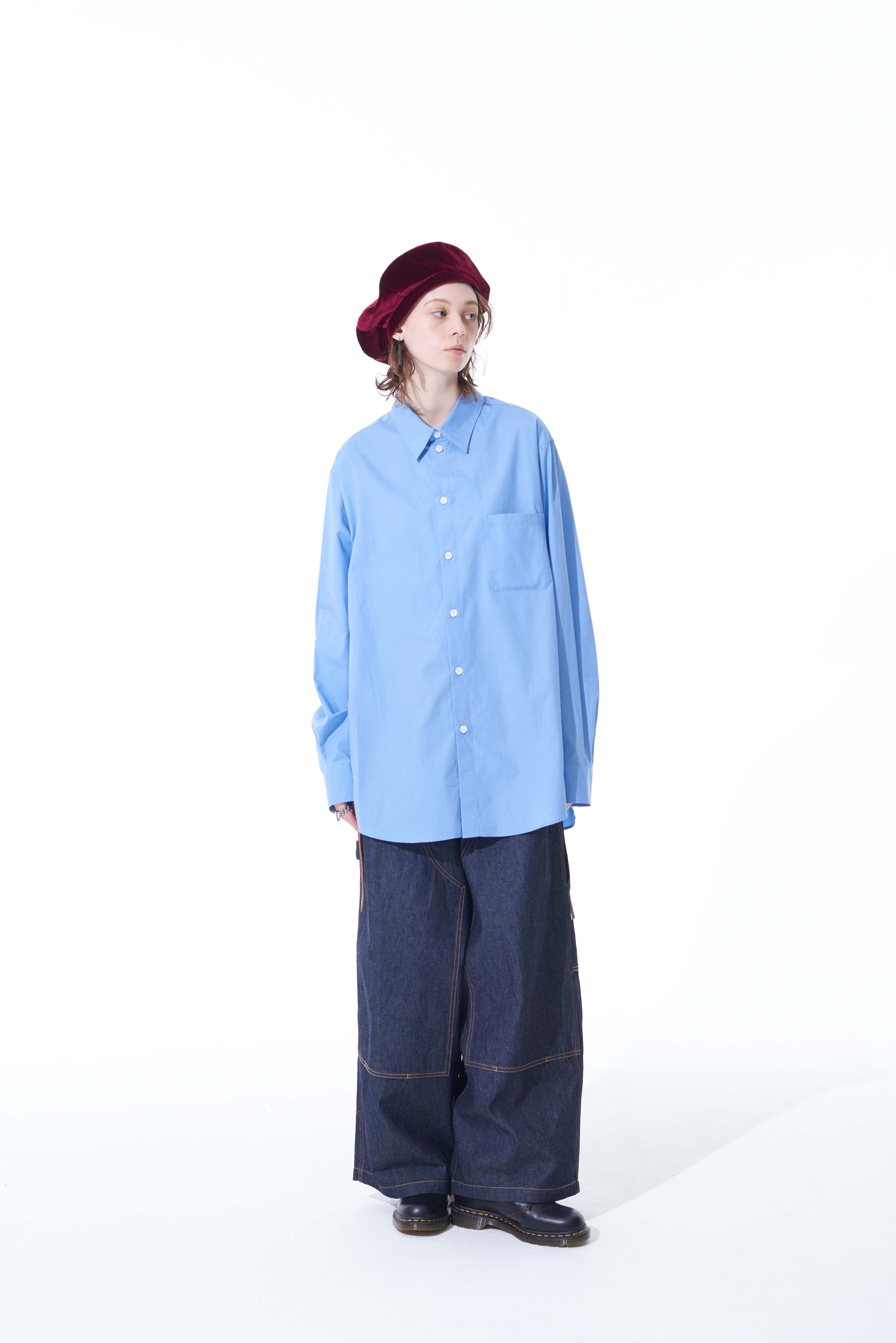 40S BROAD REGULAR COLLAR LOOSE FIT SHIRT(M Sax Blue): S'YTE｜THE 